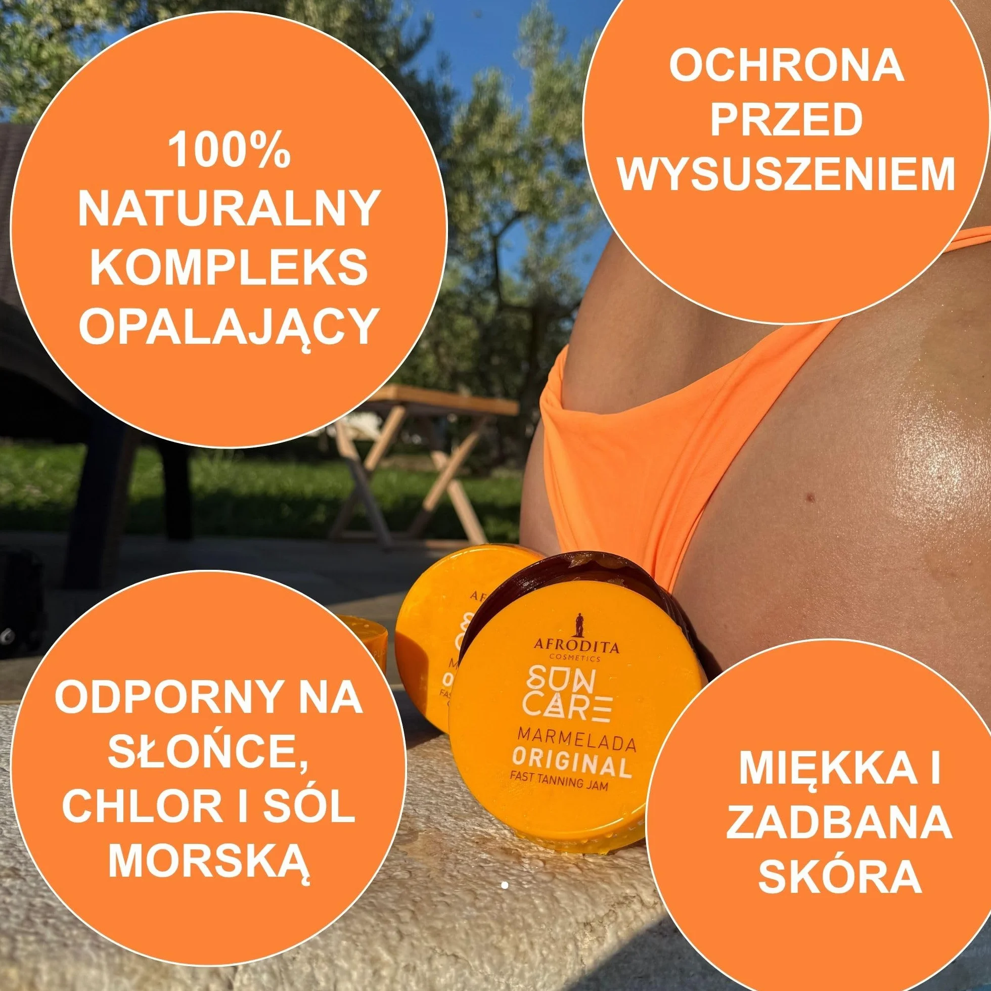 Afrodita Cosmetics Brązowy dżem SUN CARE | Do szybkiego i intensywnego opalania