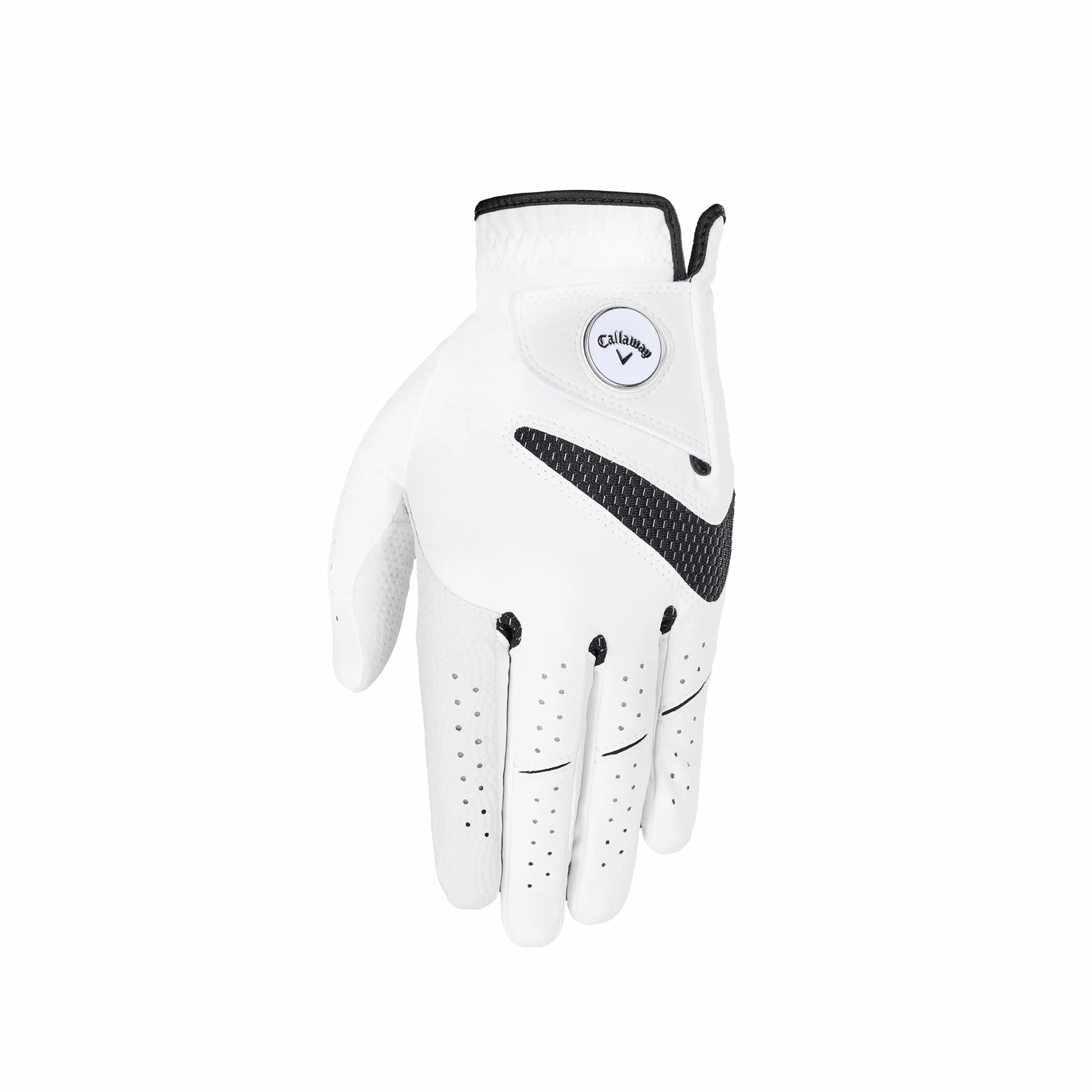Callaway Golf Syntech męska rękawica golfowa 2025 - lewa ręka dla praworęcznego golfisty, L, biała