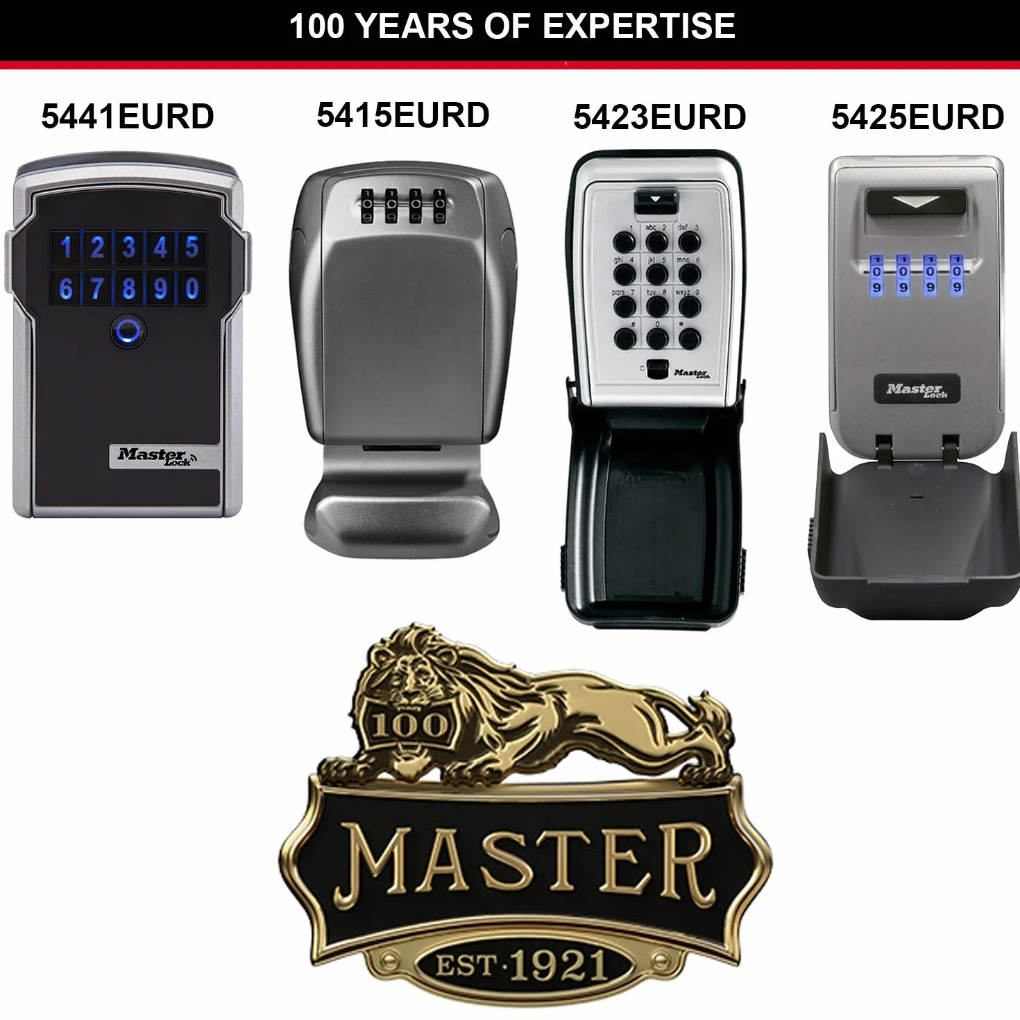 Master Lock Sejf na klucze rozmiar M uchwyt ścienny odporny na warunki atmosferyczne 5423EURD
