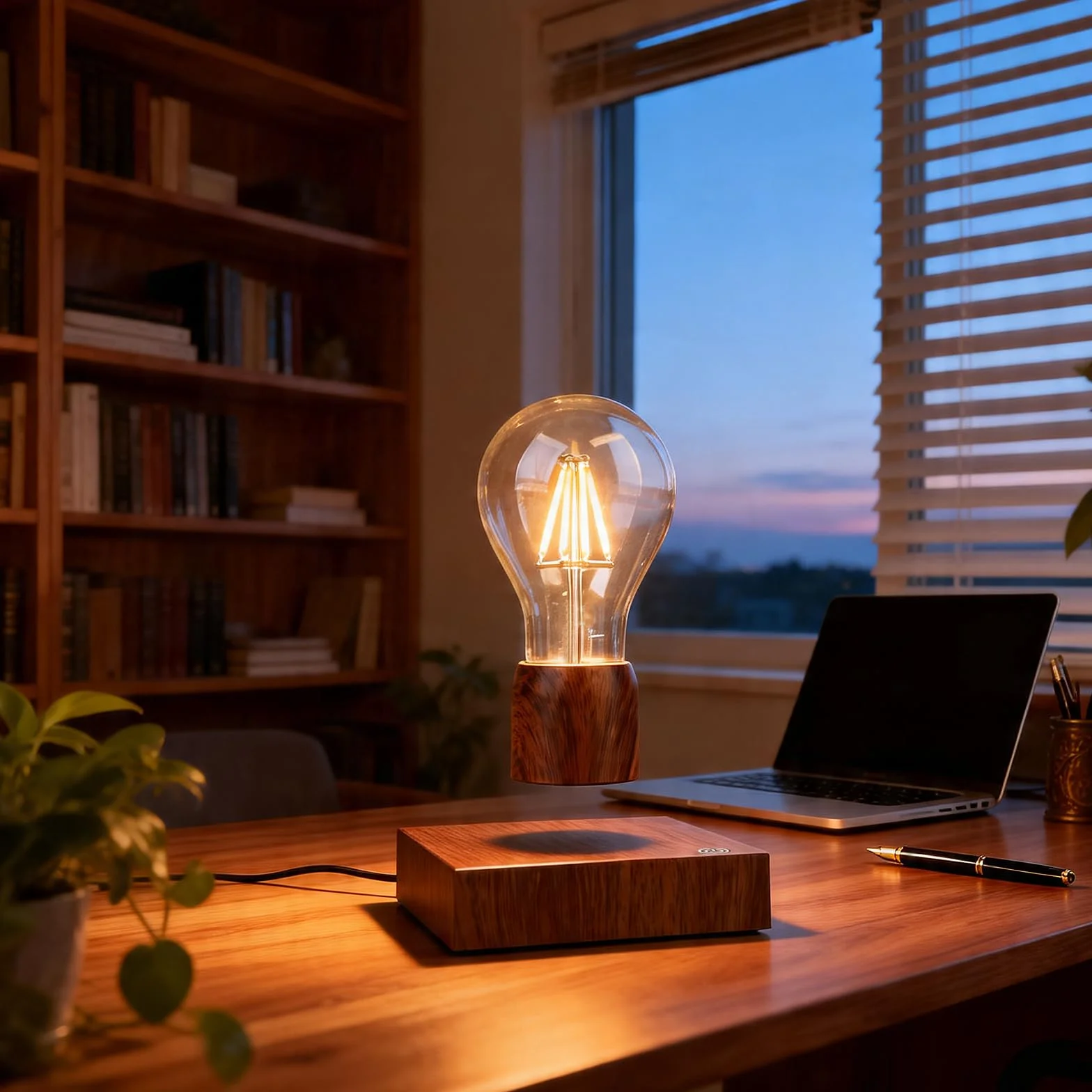 Magnetyczna lewitująca pływająca bezprzewodowa żarówka LED lampa biurkowa na wyjątkowe prezenty, wystrój pokoju, lampka nocna, wystrój biura domowego biurko zabawki techniczne