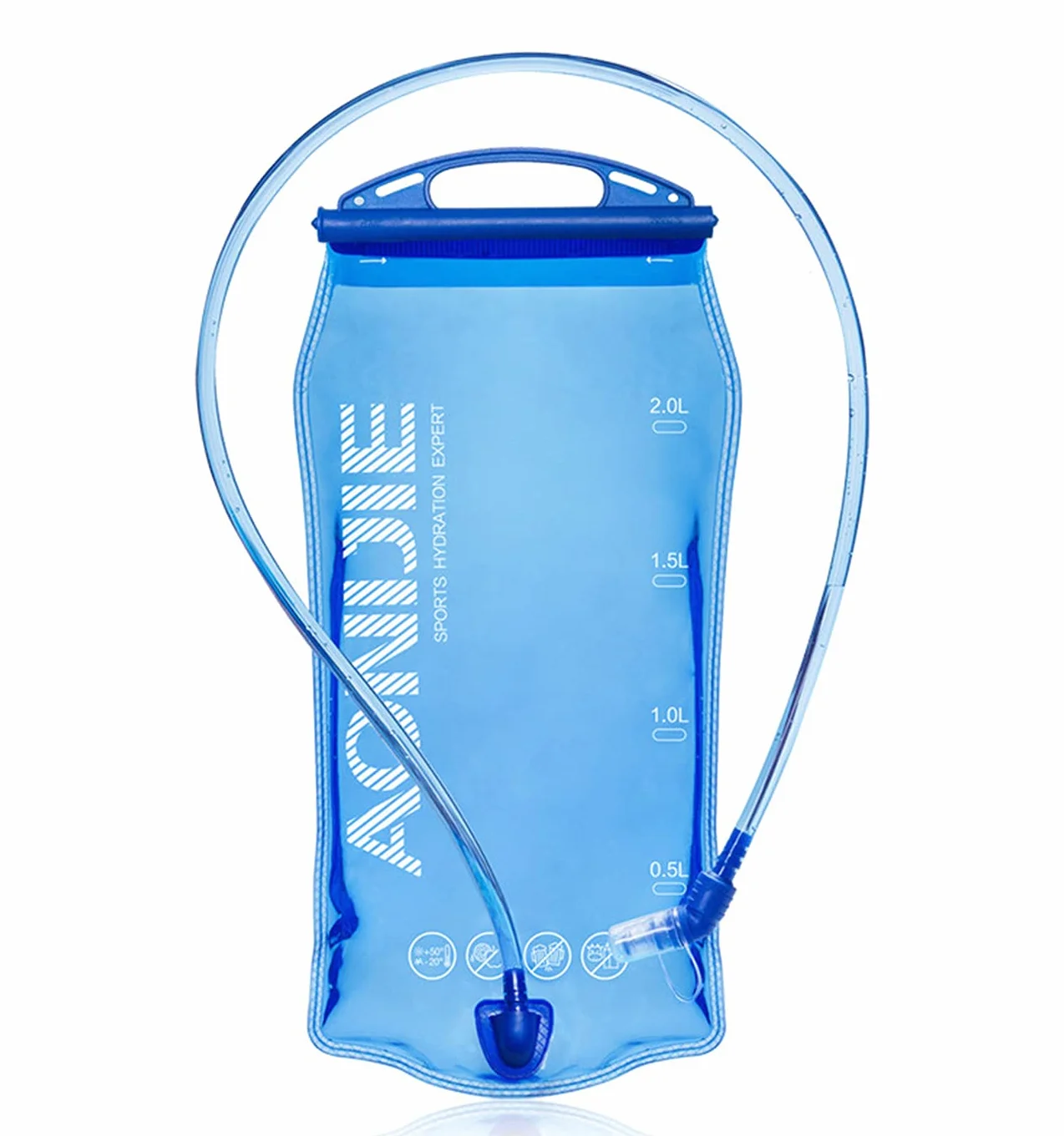 Worek na wodę bez BPA, zbiornik na wodę z wężem, 1 l, 1,5 l, 2 l