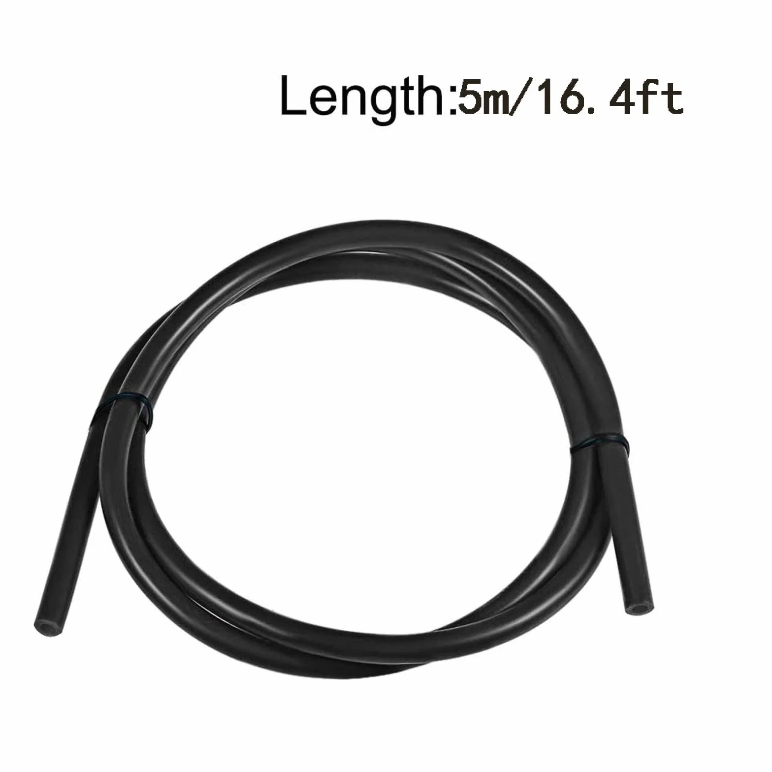 Wąż gumowy silikonowy czarny 5mm/6mm ID x 8mm OD 5m