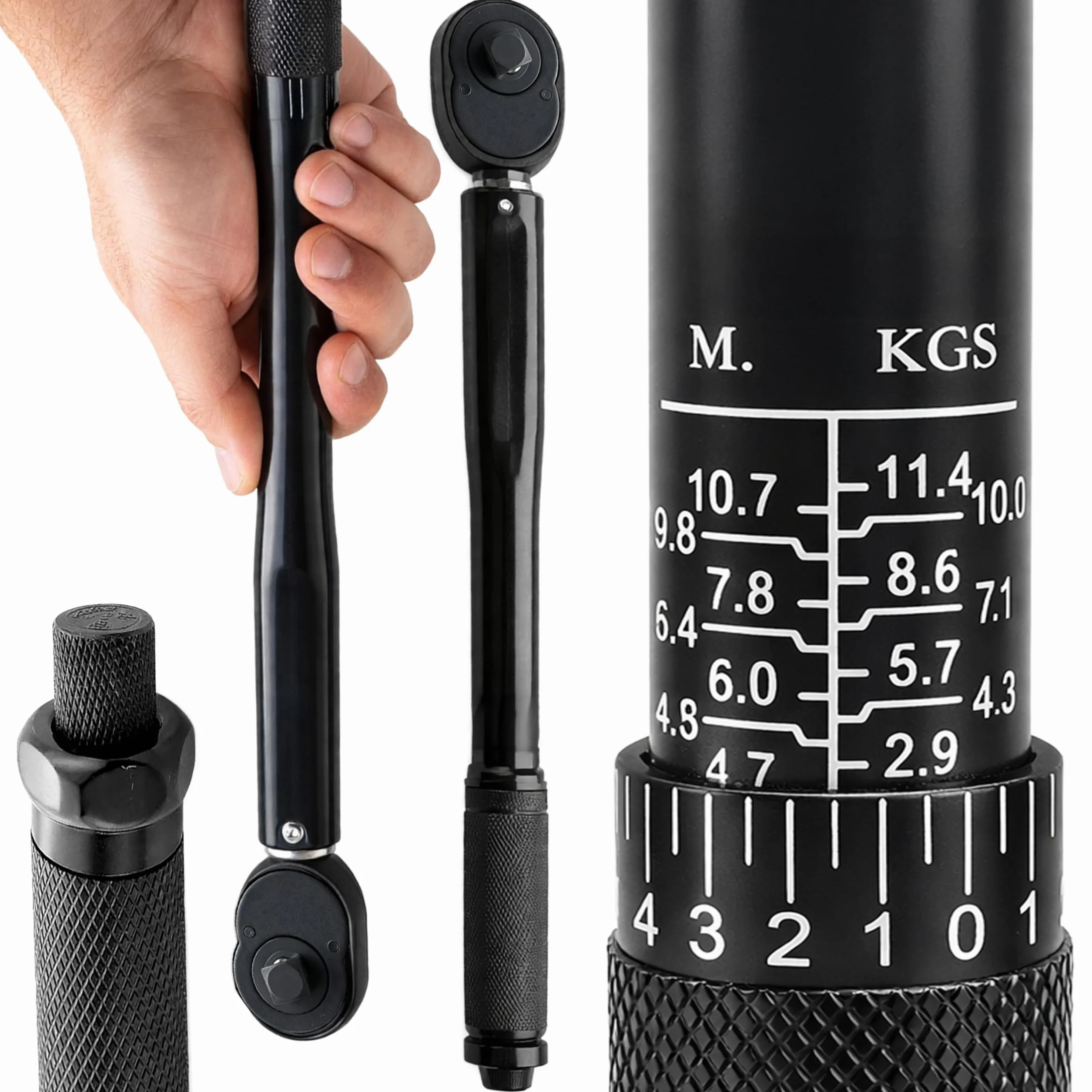 Retoo Klucze dynamometryczne 7-112 Nm, zestaw z grzechotką 1/2 cala