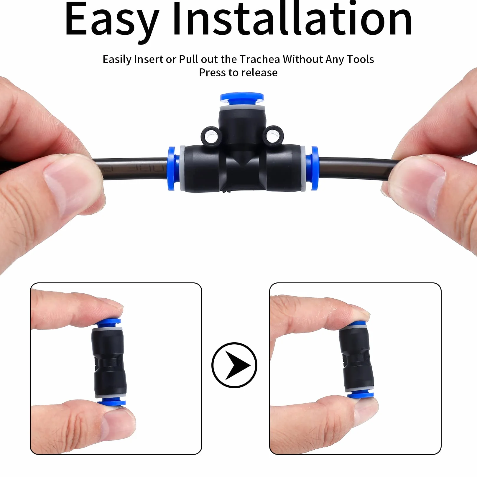 Wąż pneumatyczny PU 10 m 8 złączek Quick Air Push 6x4 mm