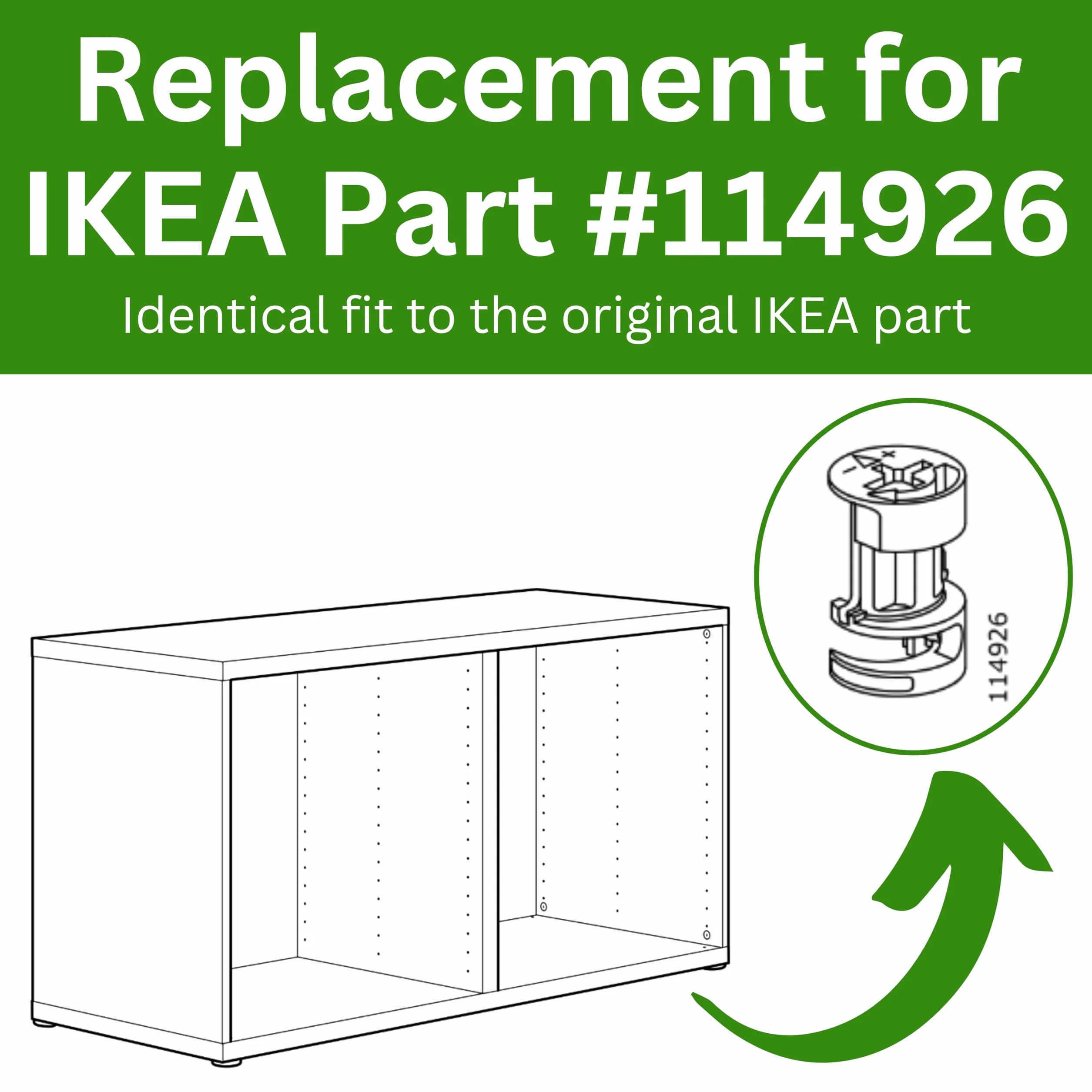 Nakrętka zabezpieczająca krzywki 37 mm zamiennik do IKEA 114926 10 sztuk