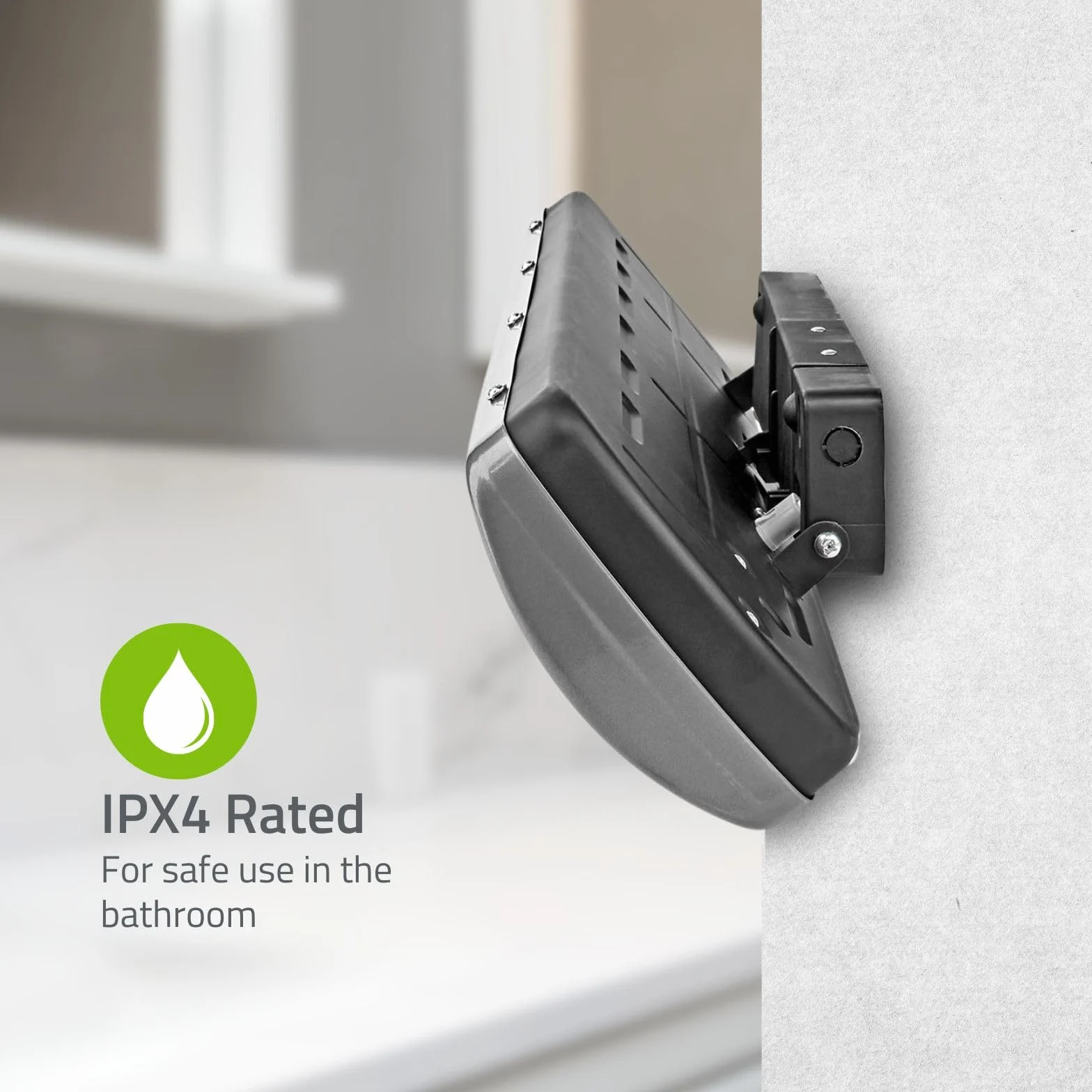 Nedis HTBA10GY grzejnik łazienkowy 1200 W regulowany termostat 2 tryby ogrzewania szary