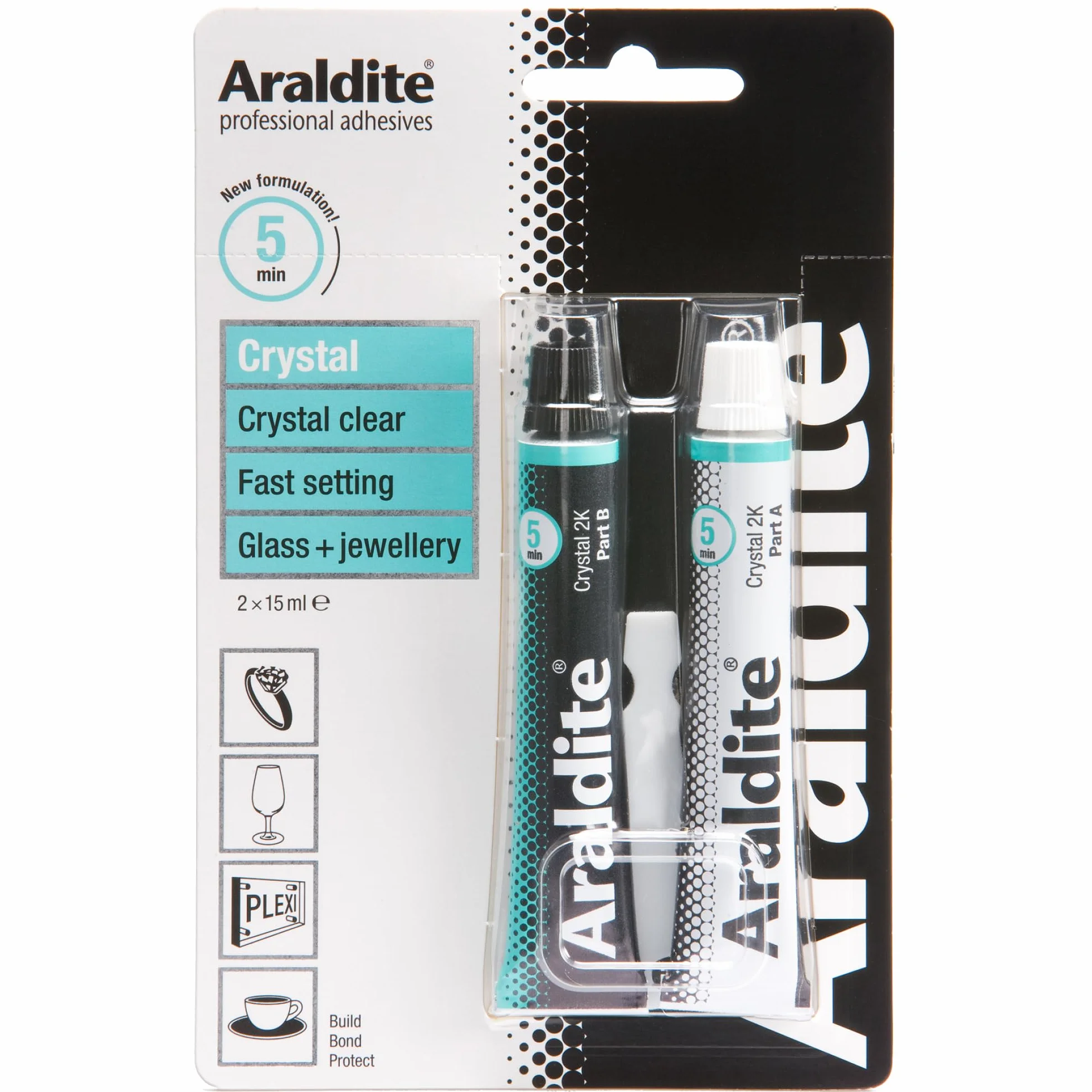 Araldite 2-tubki kryształowa żywica epoksydowa, 15 ml, ARA-400008