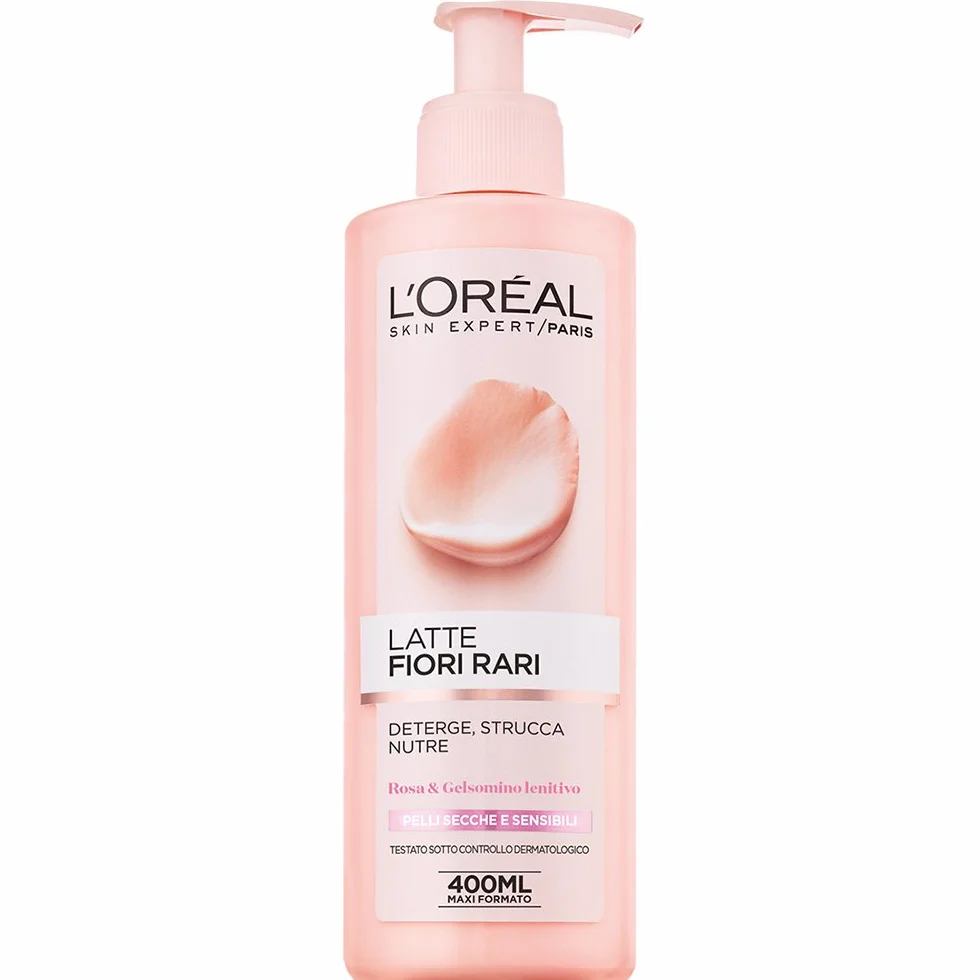 L'Oréal Paris Rzadkie kwiaty mleczko do demakijażu do skóry suchej i wrażliwej, 400 ml