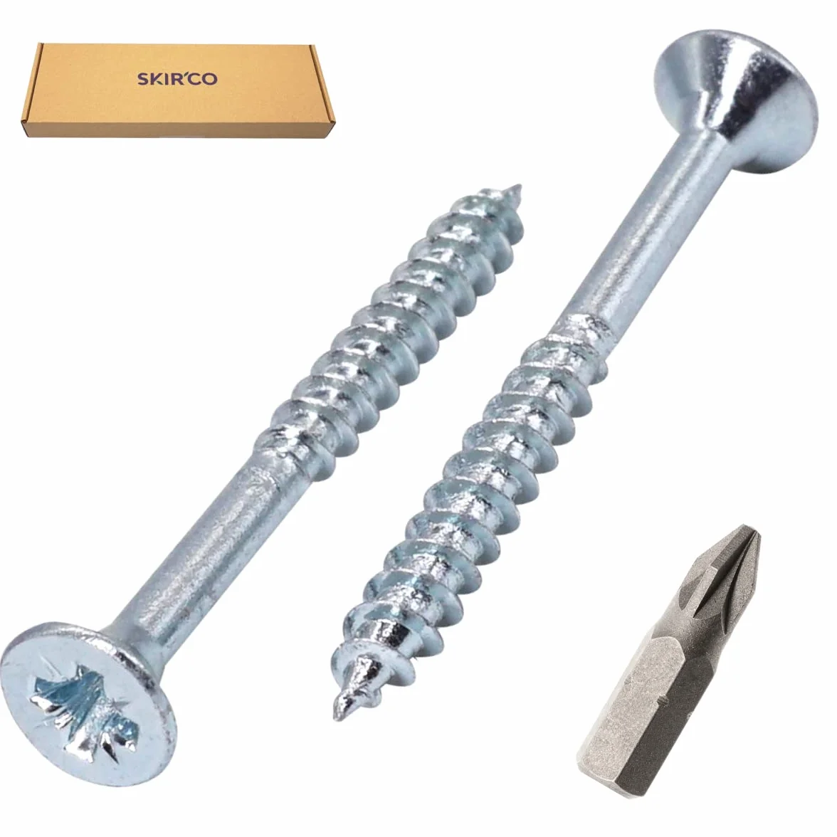 Wkręty do drewna stal ocynkowane 4,0 x 40 mm SKIR'CO 300 szt. Pozidriv