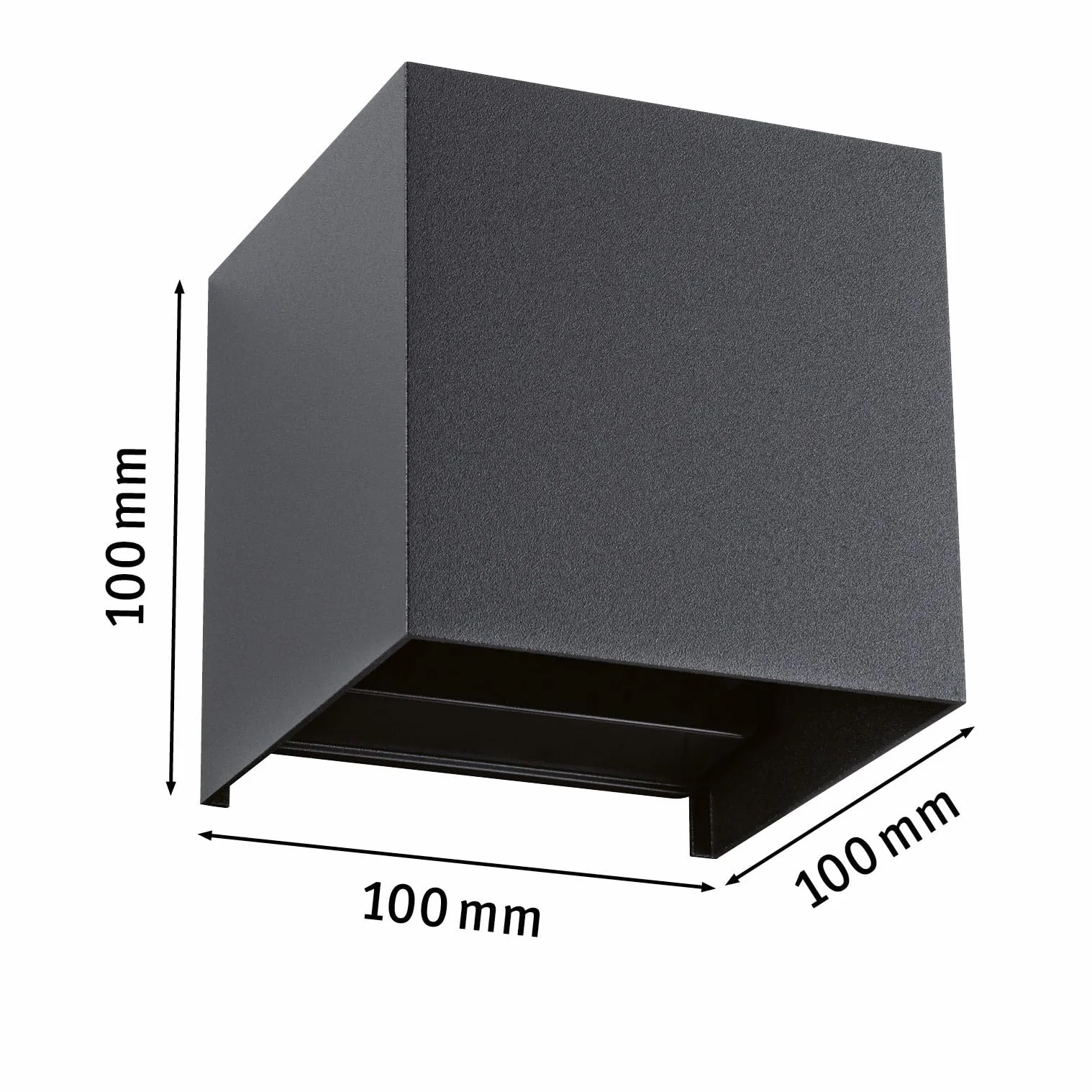 Paulmann 94847 LED oprawa na ścianę zewnętrzną Cybo IP44 2x2,5W 2x150lm ściemniania 100x100mm antracyt aluminium RGBW