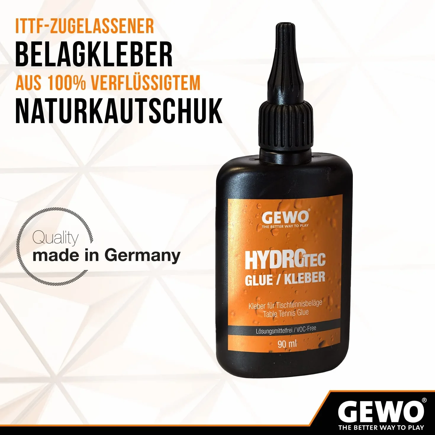 GEWO HydroTec klej do tenisa stołowego na bazie wody ITTF bez rozpuszczalników