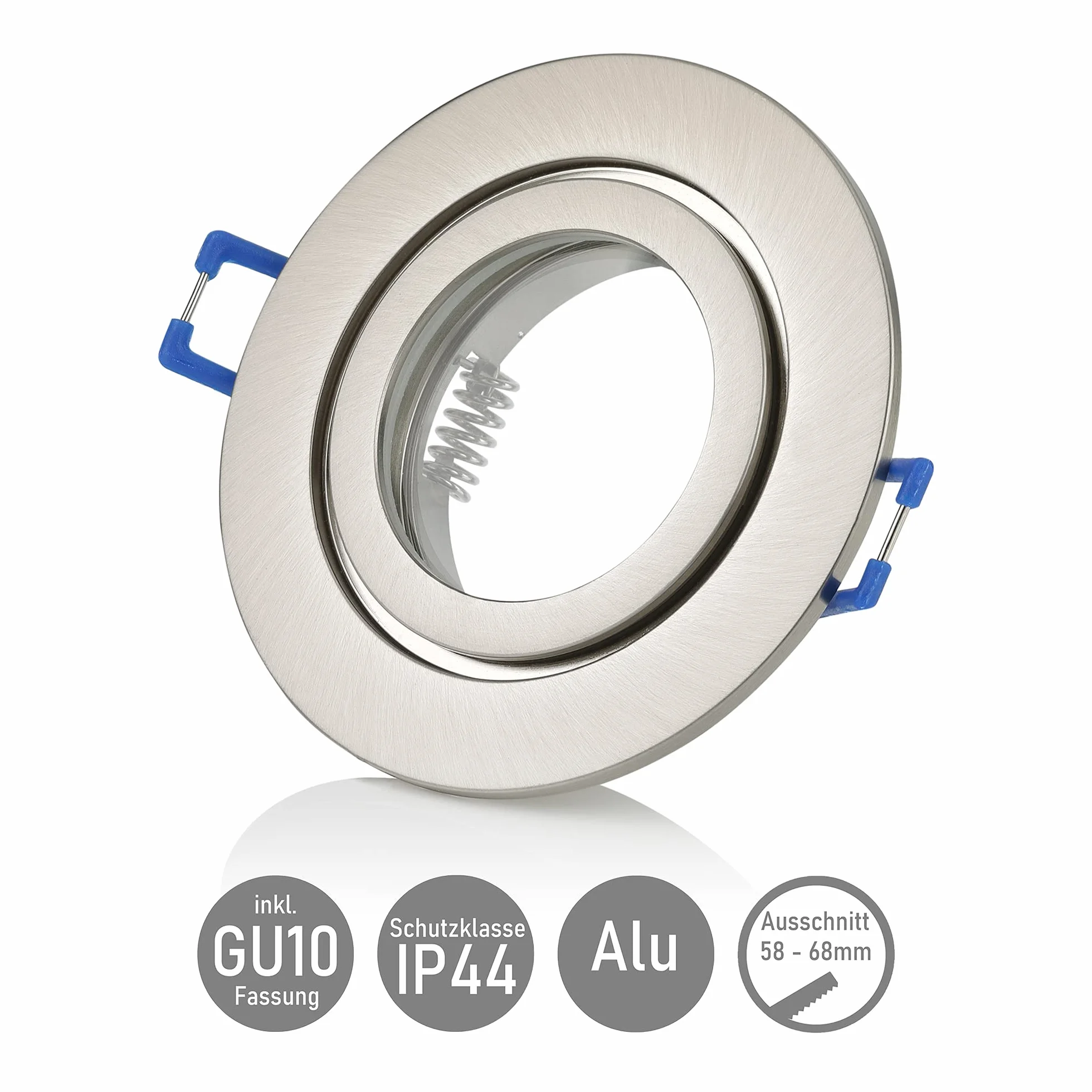 Sweet Led Reflektor łazienkowy IP44 zestaw 6 sztuk GU10 7W 230V 3000K ciepła biel chromowany szczotkowany