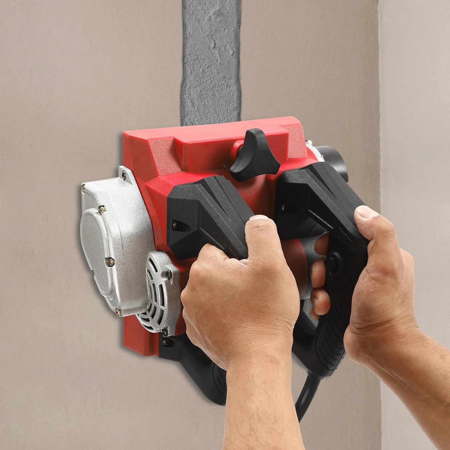 Elektryczna strugarka ścienna 1300 W, automatyczna szlifierka ścienna, frezarka murarska, regulacja głębokości 1-4 mm