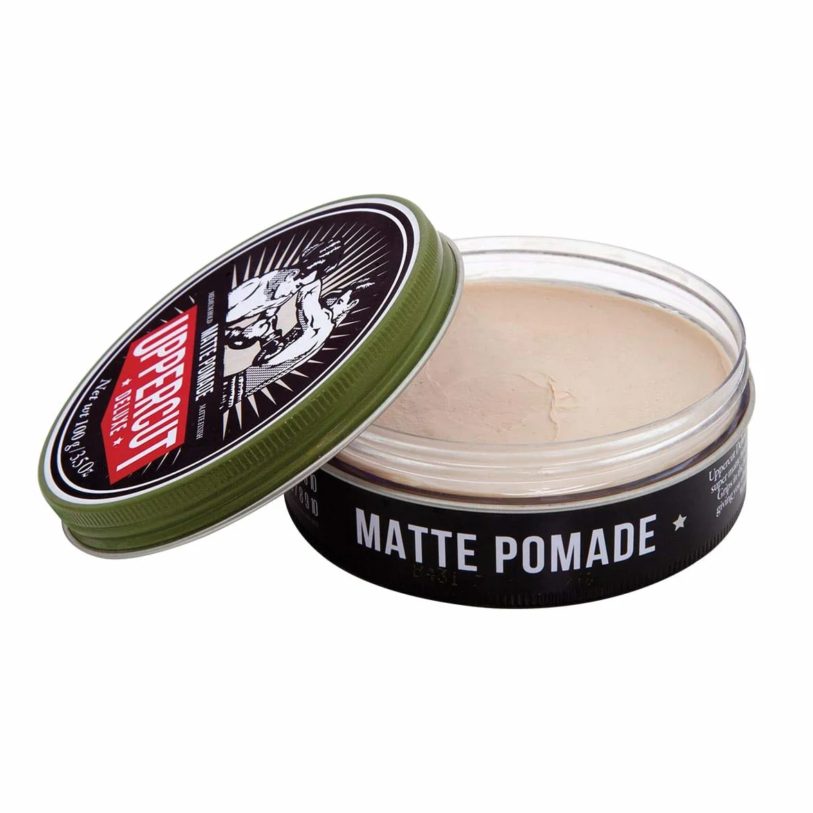 Uppercut Deluxe Matte Pomade Hair Styling Product For Men With A Medium Hold, No Shine Water Based Matte Hair Styling Product Easy Wash Out, No Residue 100g