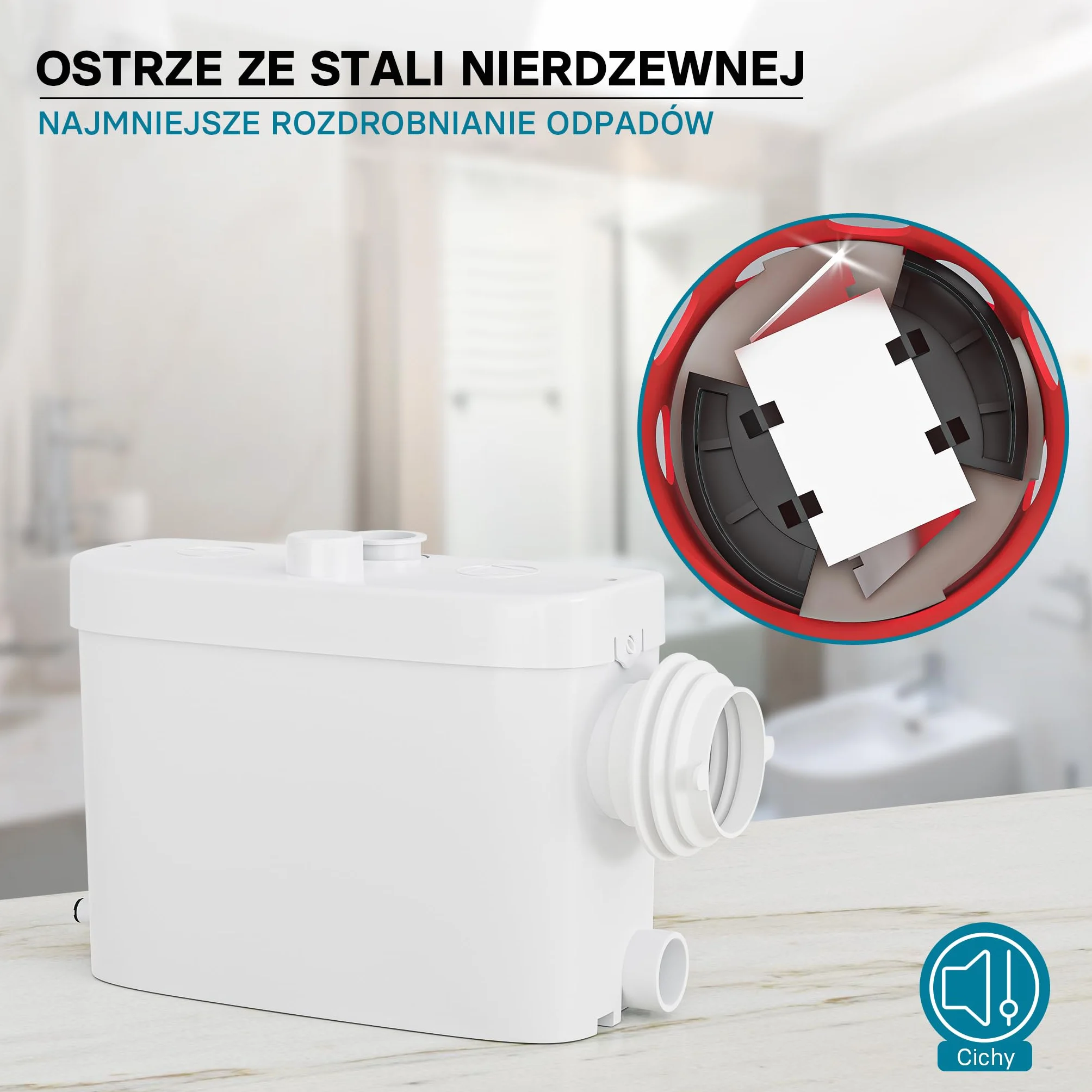 XPOtool Pomporozdrabniacz 3/1 450 W, 115 l/min, wysokość 7,5 m