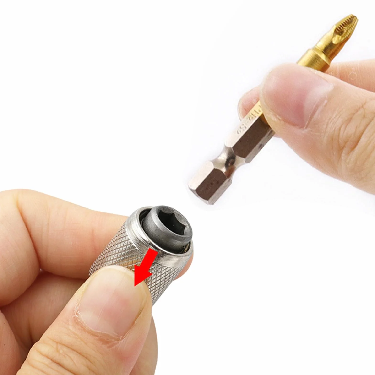 SDS plus adapter 6,35 mm (1/4") uchwyt do bitów 2 sztuki konwerter z trzonu okrągłego na sześciokątny do wiertarki udarowej