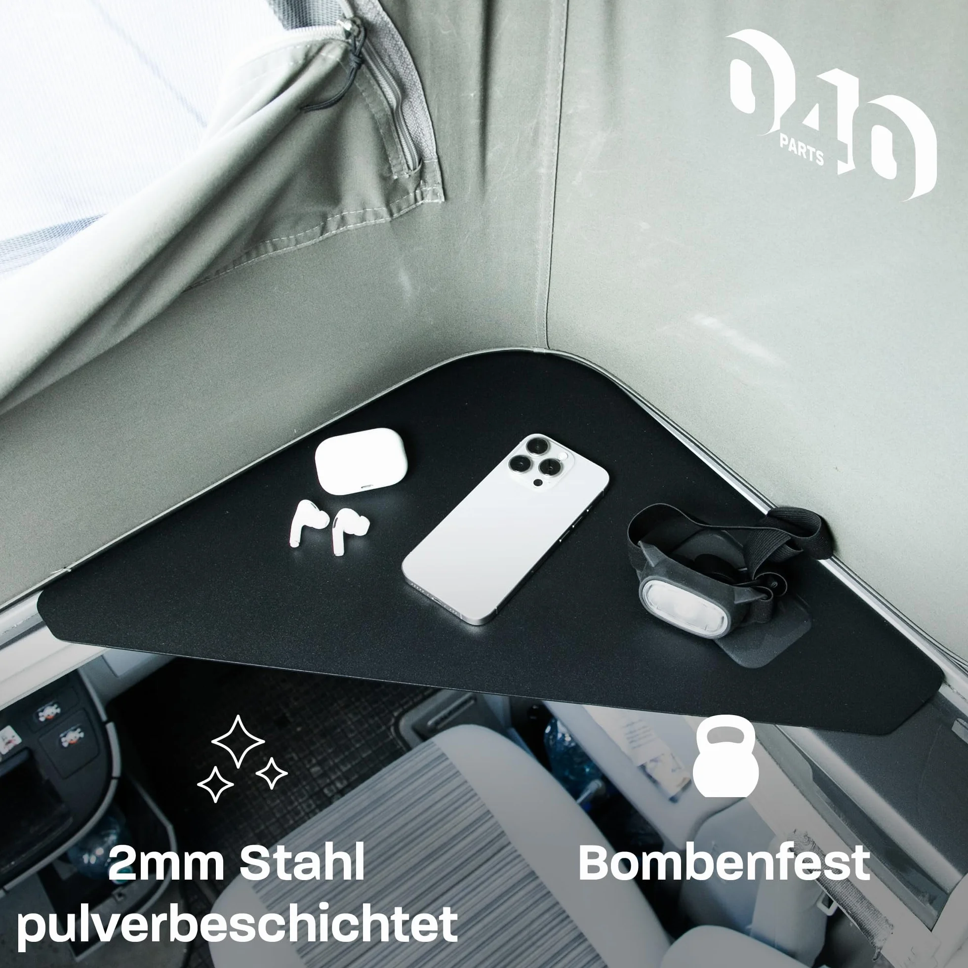 Półka czarna do namiotu dachowego VW T5 T6 T6.1 California regałowa