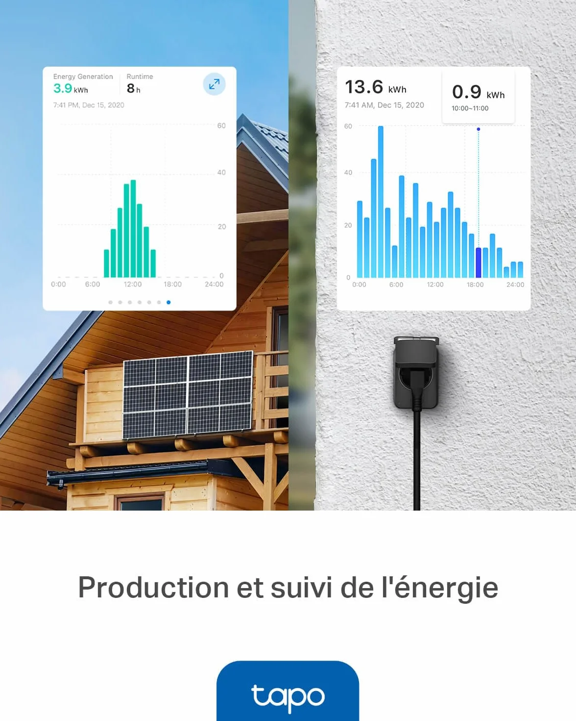 Tapo P410M gniazdko Wi-Fi na zewnątrz Smart Home Plug IP54 3680 W 16 A z licznikiem prądu