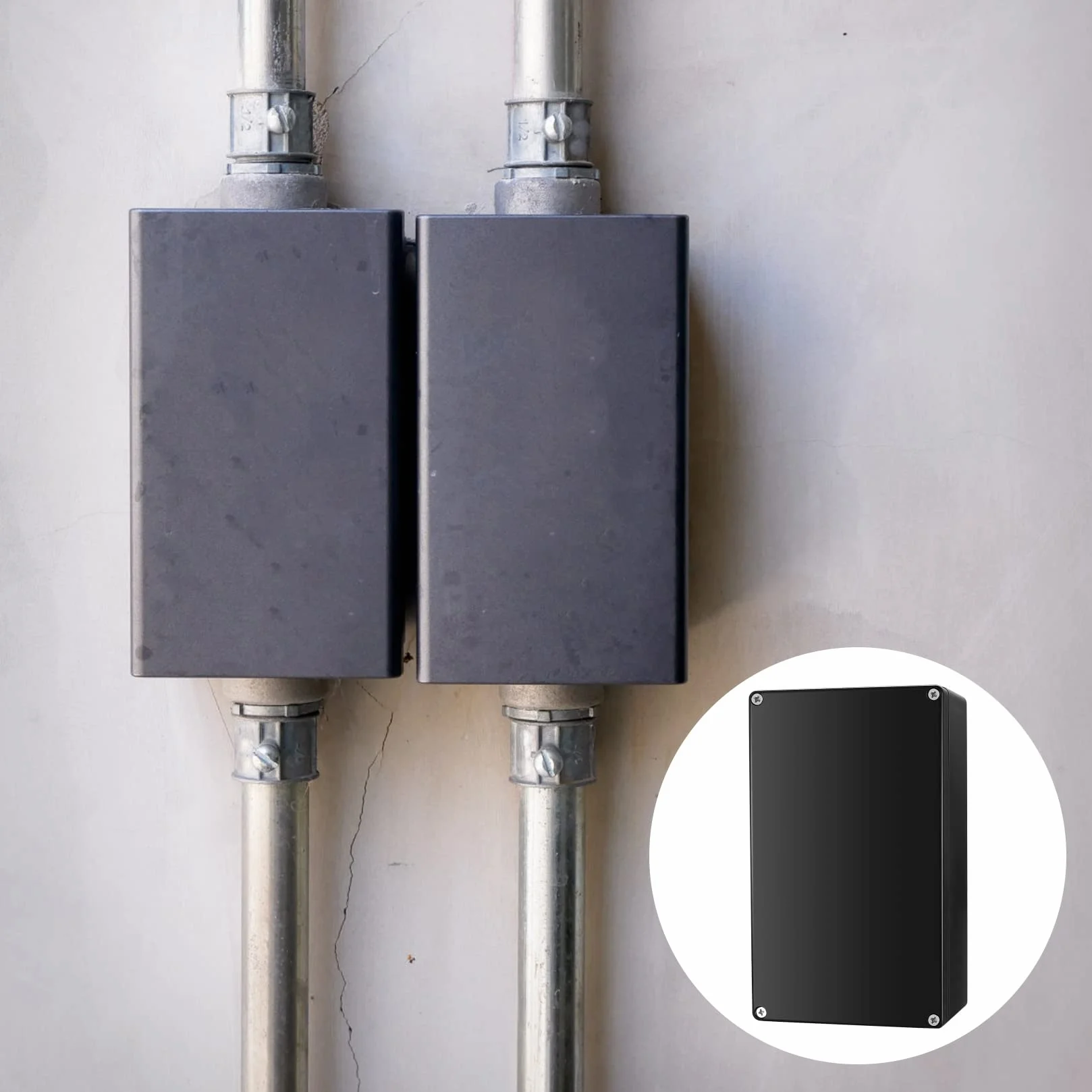 Wodoodporna Skrzynka Łączeniowa, IP65 Elektryczna Skrzynka Projektowa, ABS Obudowa na Kabel, Skrzynka Rozdzielcza na Kabel Elektroniczny Indoor Outdoor - 200X120X75 mm/1,87X4,72X3 Cale