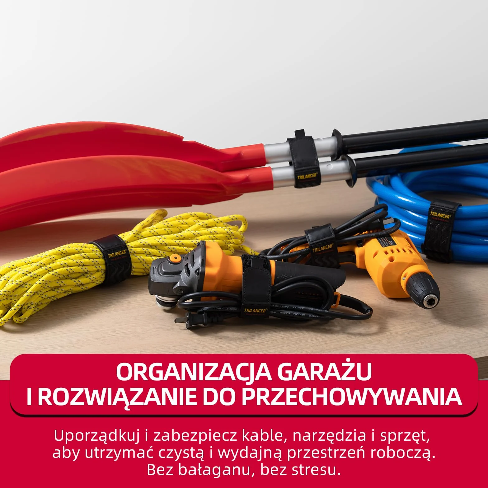 Trilancer Paski zaciskowe elastyczne antypoślizgowe 30 cm 8 szt