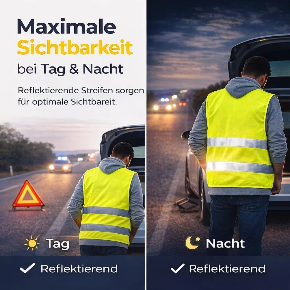 2X kamizelka odblaskowa samochodowa żółta ISO20471 2026 & 2027 - kamizelki bezpieczeństwa - akcesoria samochodowe