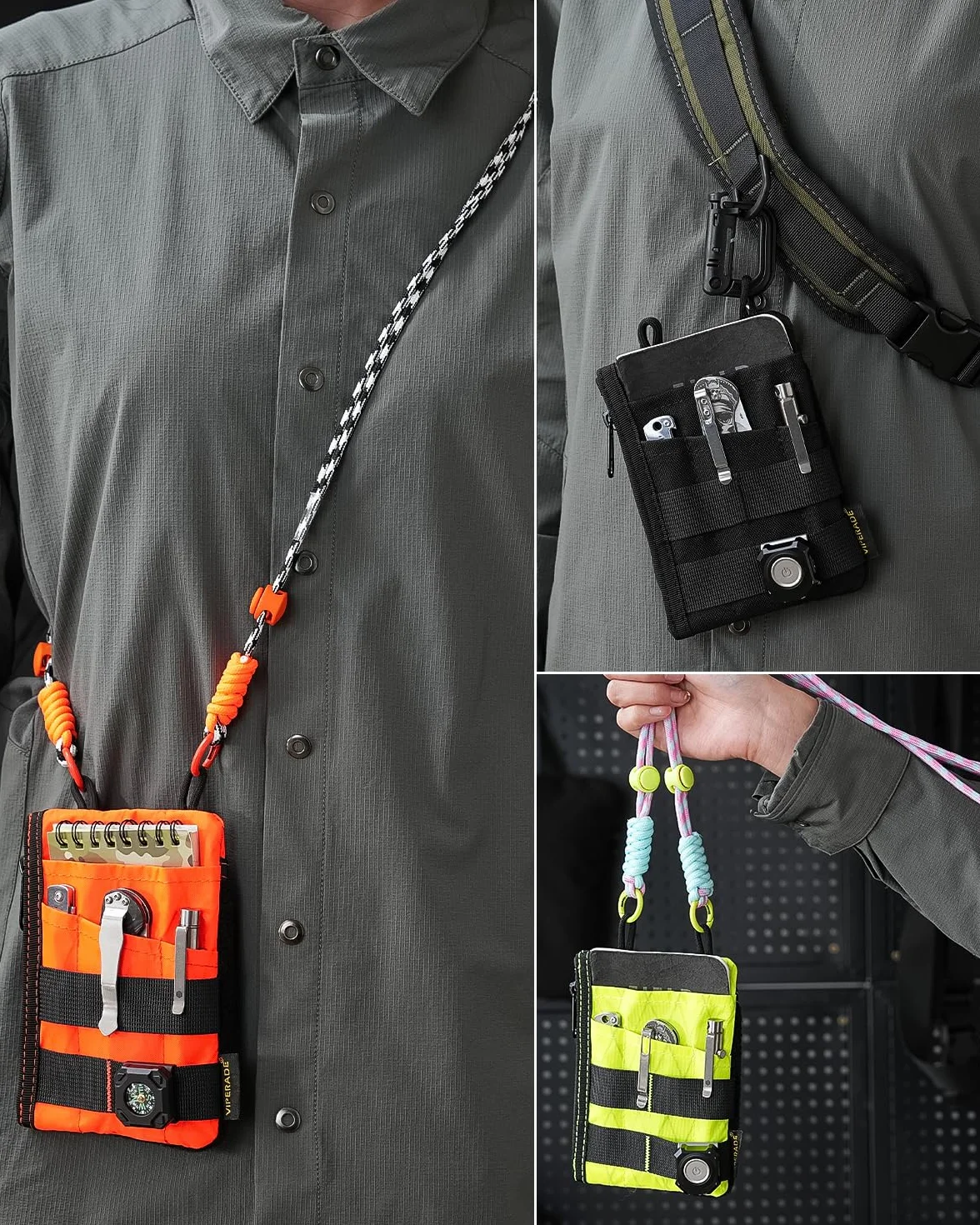 VIPERADE VE16R EDC kieszonkowa torba organizer z paskiem, 5 kieszeni, X-pac Hot