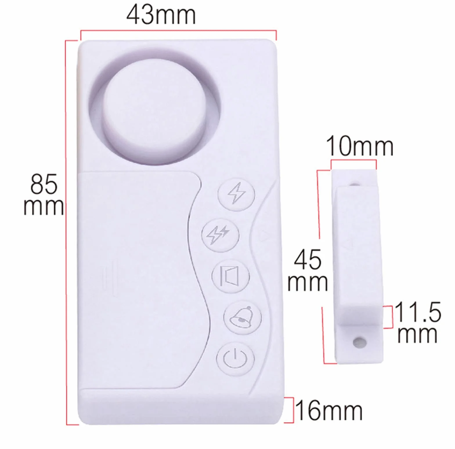 WANGCL Magnetyczny Alarm 108 dB 4 Tryby Do Drzwi Okna Lodówek