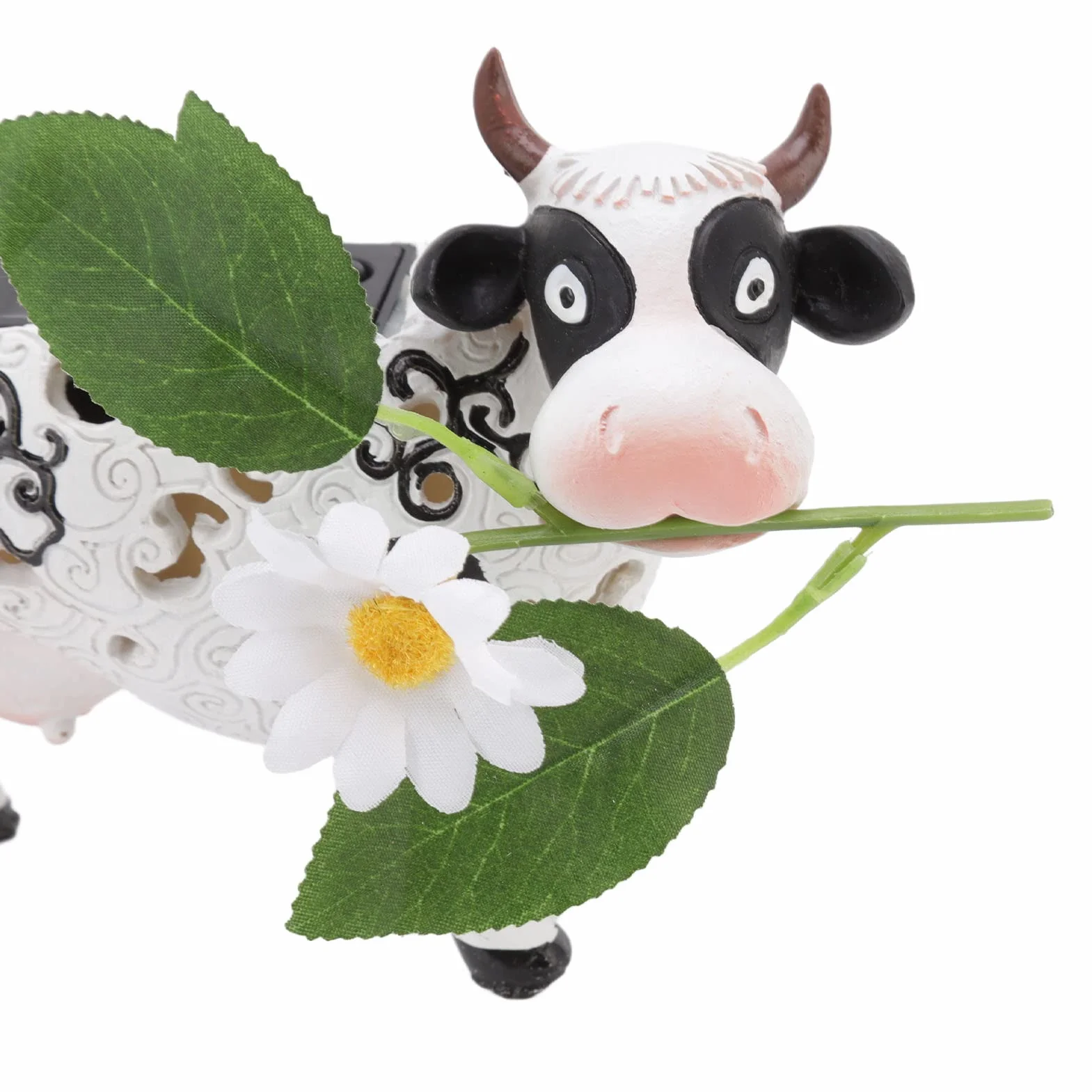 Słoneczne Światła Ogrodowe w Kształcie Zwierząt, Energooszczędne Światło Słoneczne Daisy Cow na Ślub