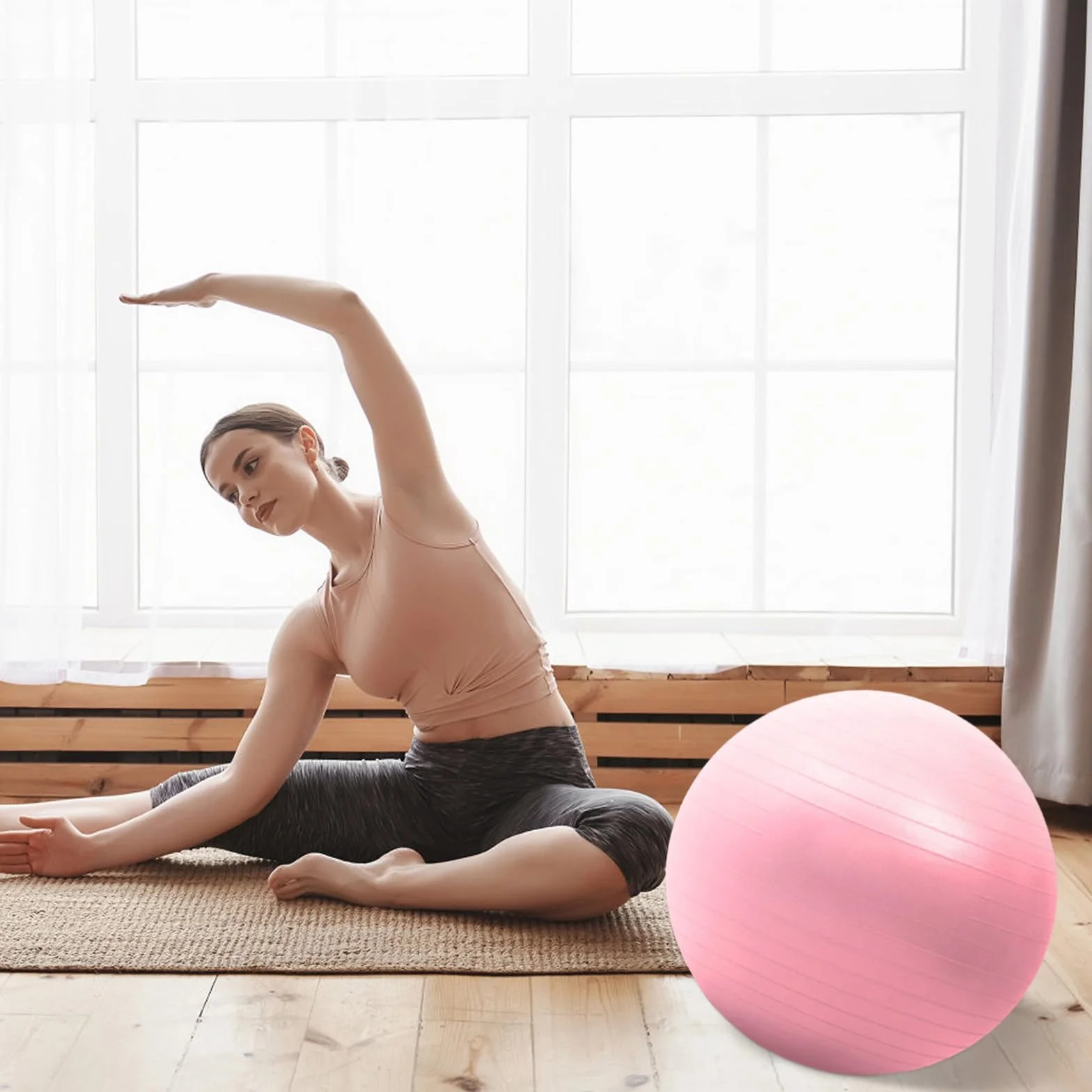 Piłka gimnastyczna o grubości 65 cm piłka do ćwiczeń z pompką ręczną piłka do jogi pilates piłka ciążowa piłka do pracy balans piłka fitness do biura siłowni domu