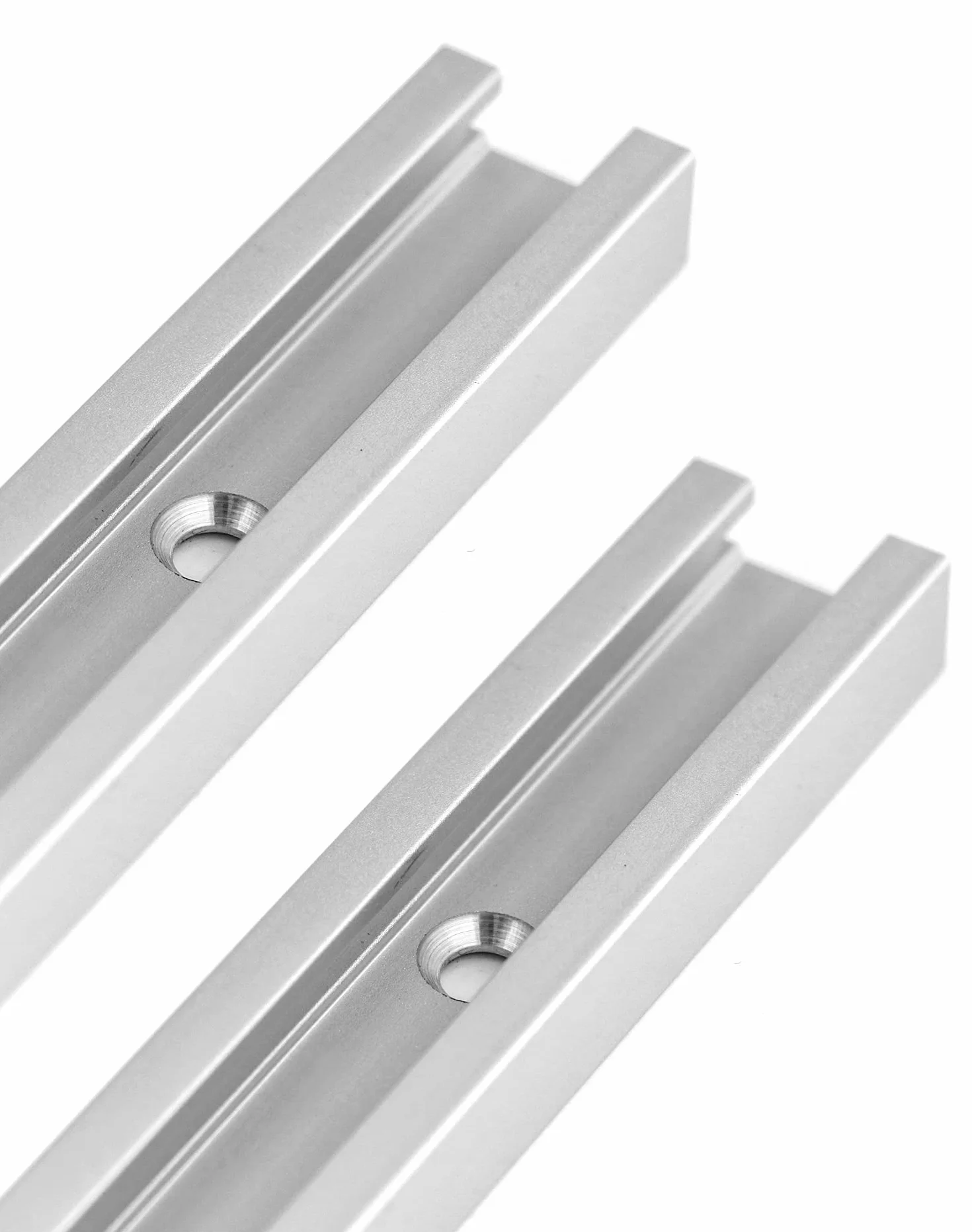 QWORK 300mm T-rail T-slot szyna ukośna aluminiowa double track 19 x 10 mm 2 sztuki