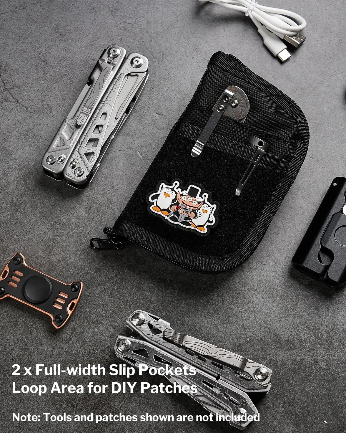 VIPERADE VE10 EDC Multitool Etui Organizer Wielofunkcyjne Nylonowe Kieszonkowe Narzędzia Pochwa Czarny