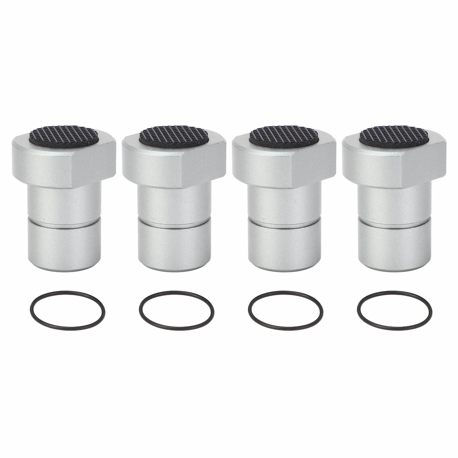 SEAFRONT 4PCS Bench Dogs 20 mm Anodowany Aluminiowy Stado Warsztatowe z Podkładkami Bez Poślizgu dla MFT