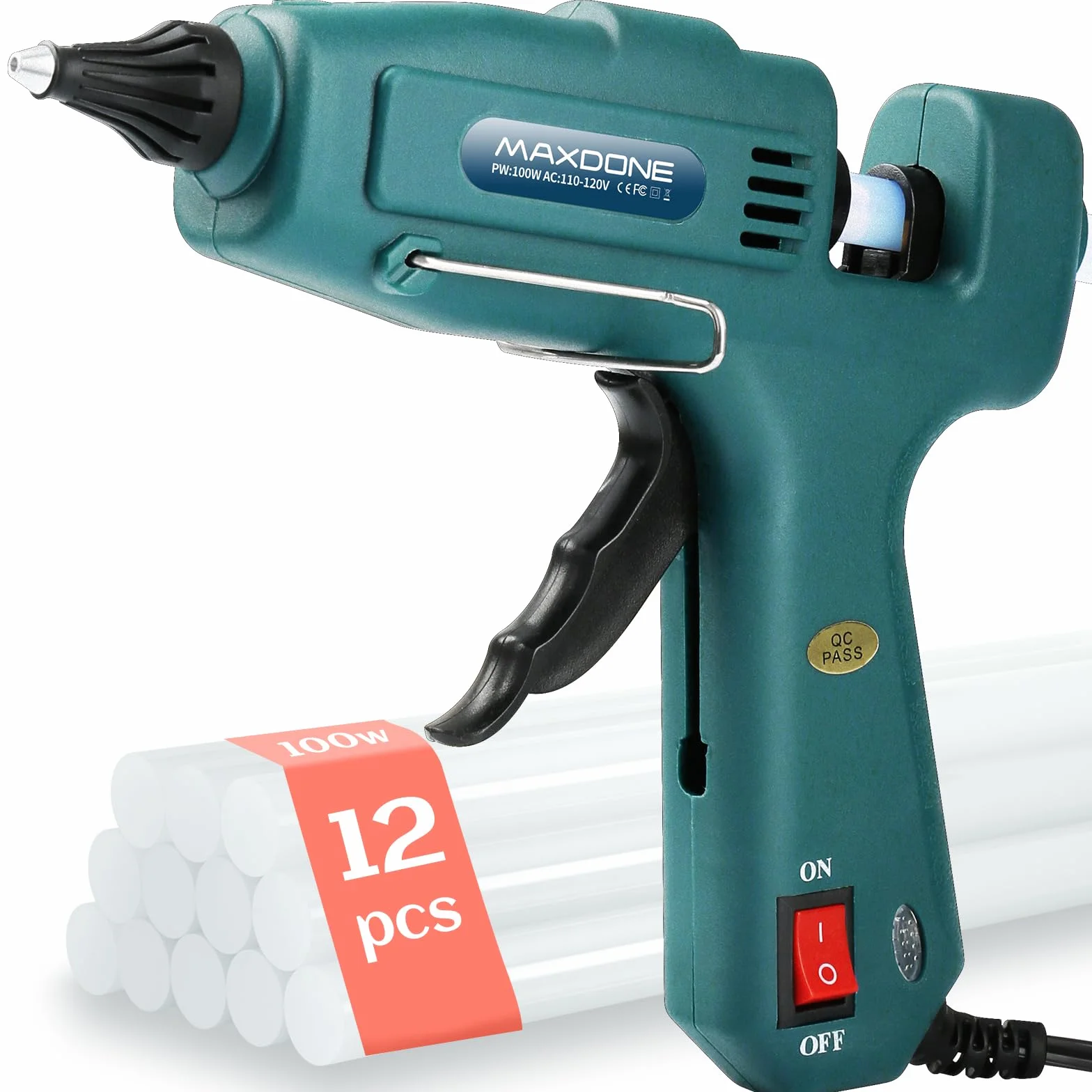Pistolet do klejenia na gorąco 100 W 11 mm x 220 mm z 12 wkładami
