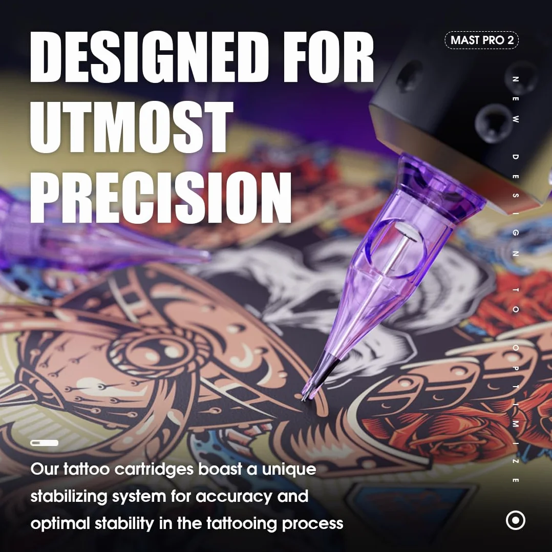 Mast Pro2 Tattoo Cartridges Needles Set Mixed Size 100 pieces #12 0.35mm Standard Bugpin Round Liner Curved Magnum Shader Tattoo Nadeln 1RL 3RL 5RL 7RL 7M 9M 11M 7RM 9RM 11RM for Tattoo Maschine Pen