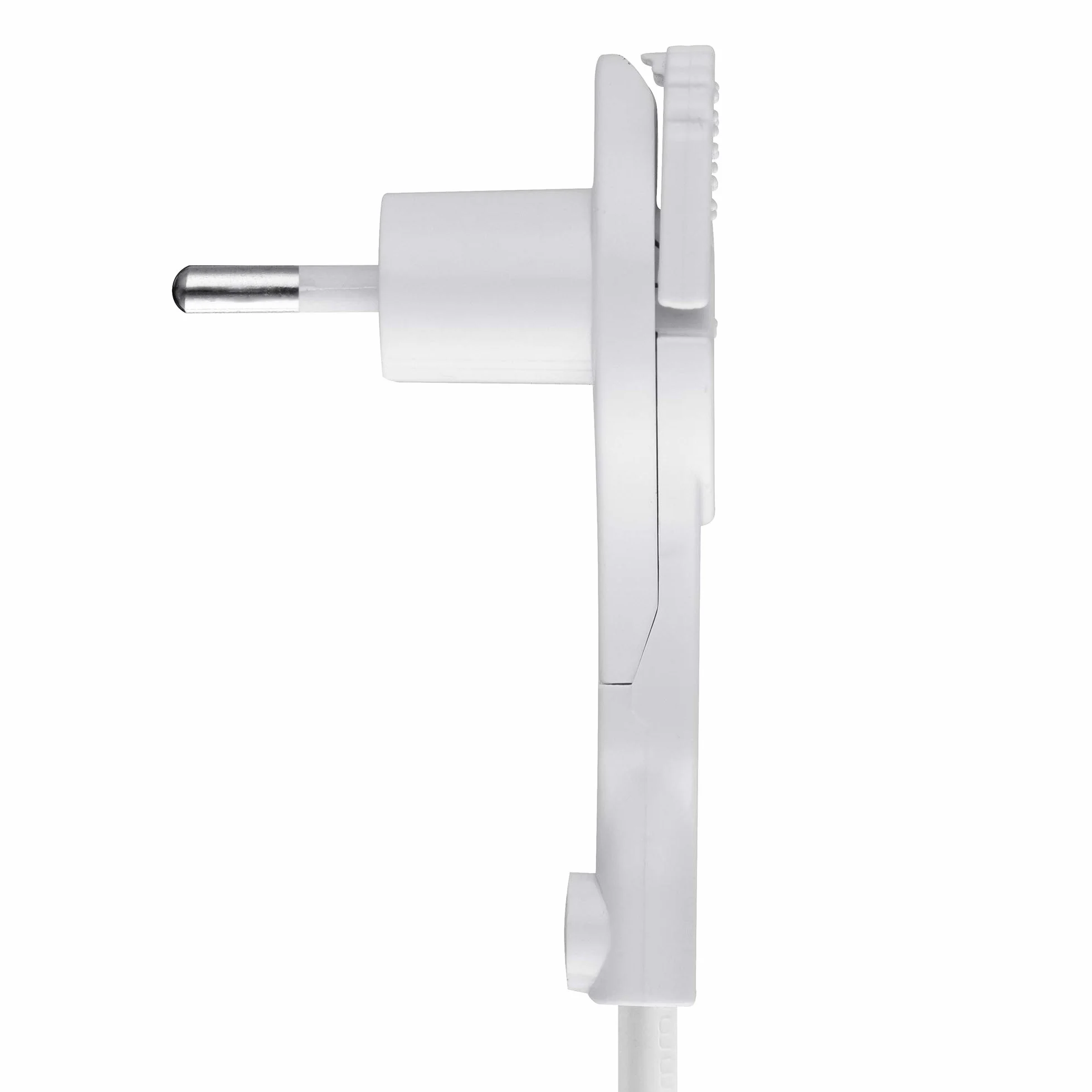 Electraline 520200 Wtyk męski 2P 6A Extra Flat biały