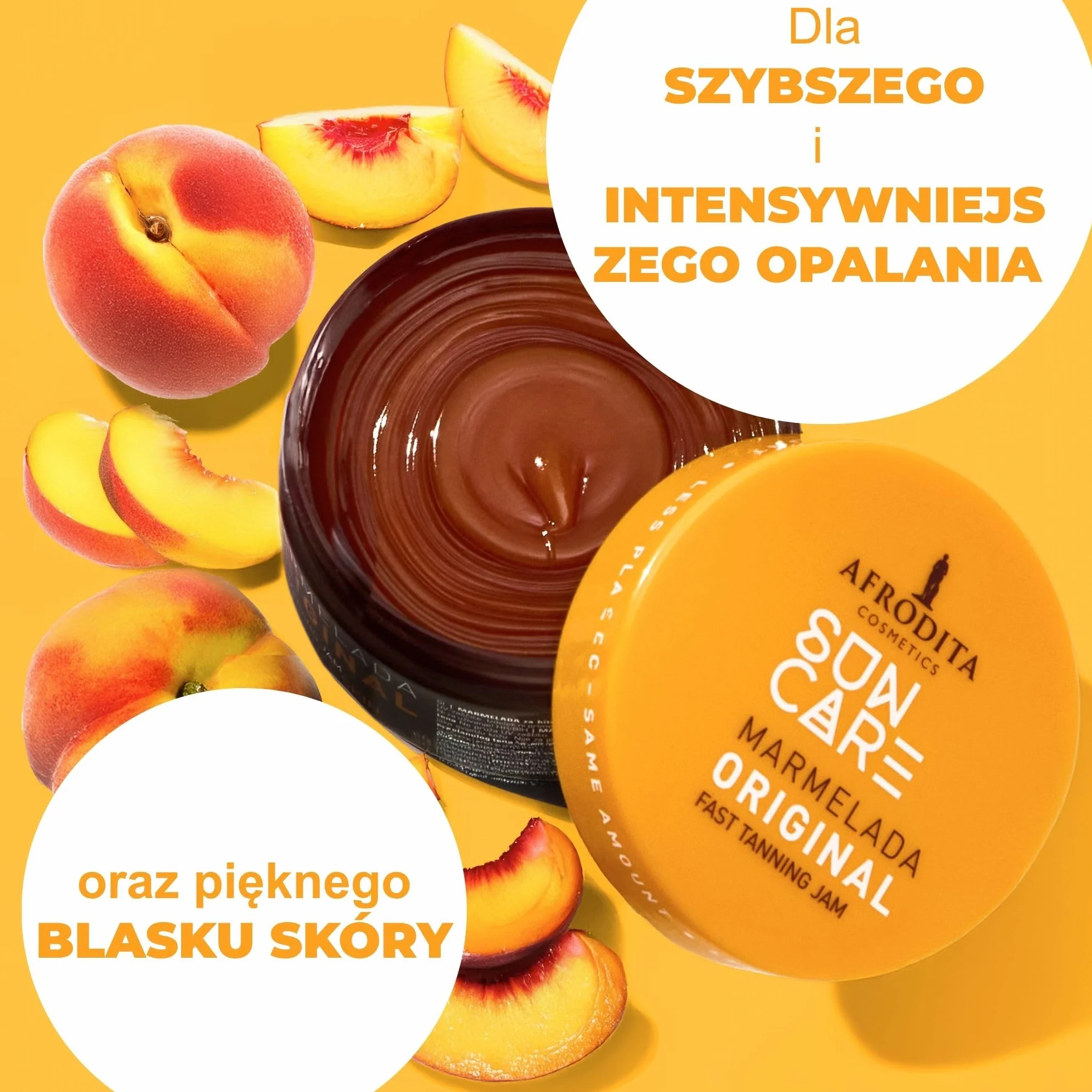 Afrodita Cosmetics Brązowy dżem SUN CARE | Do szybkiego i intensywnego opalania
