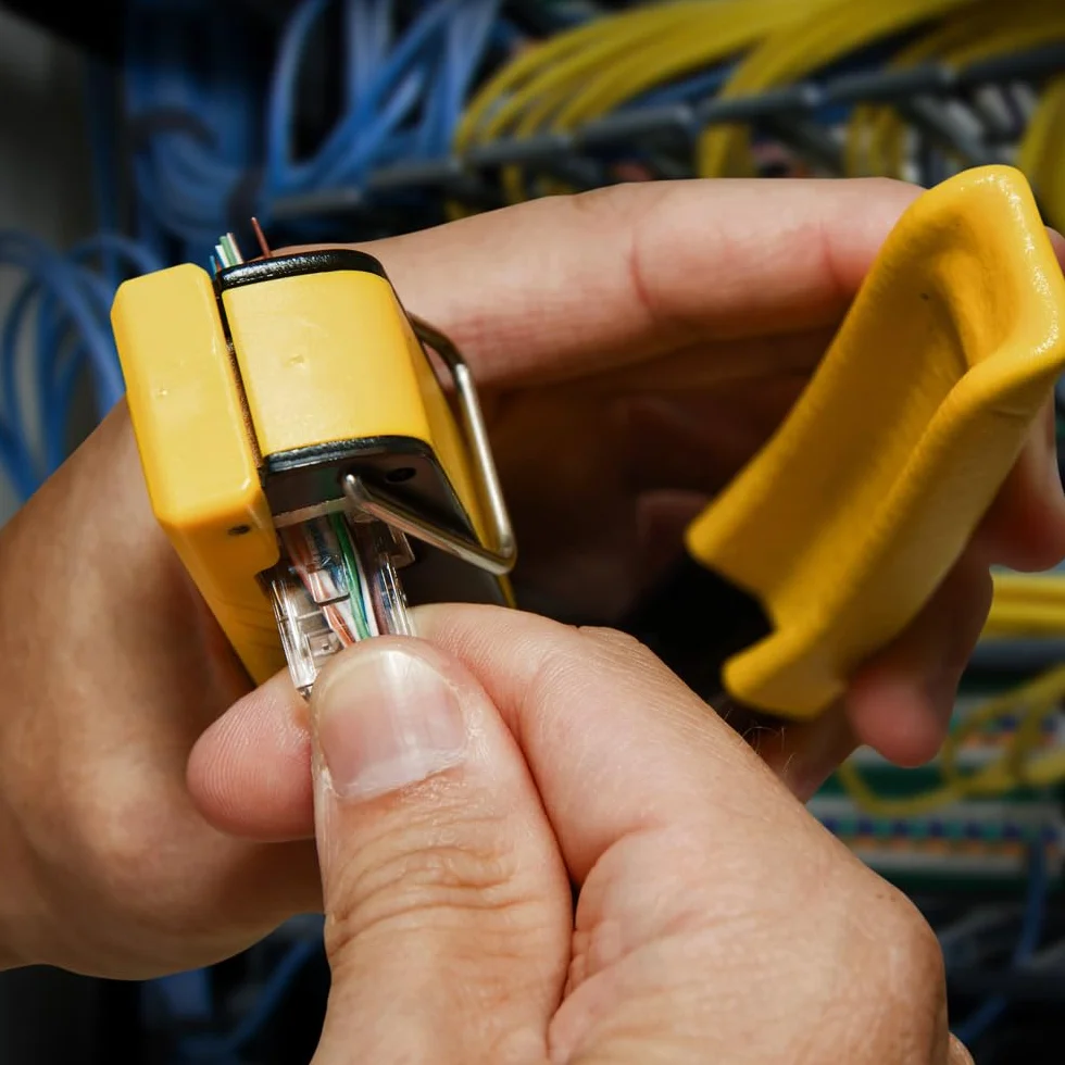Klein Tools VDV226-005 Kompaktowe narzędzie do zaciskania kabli danych RJ45 Pass-Thru