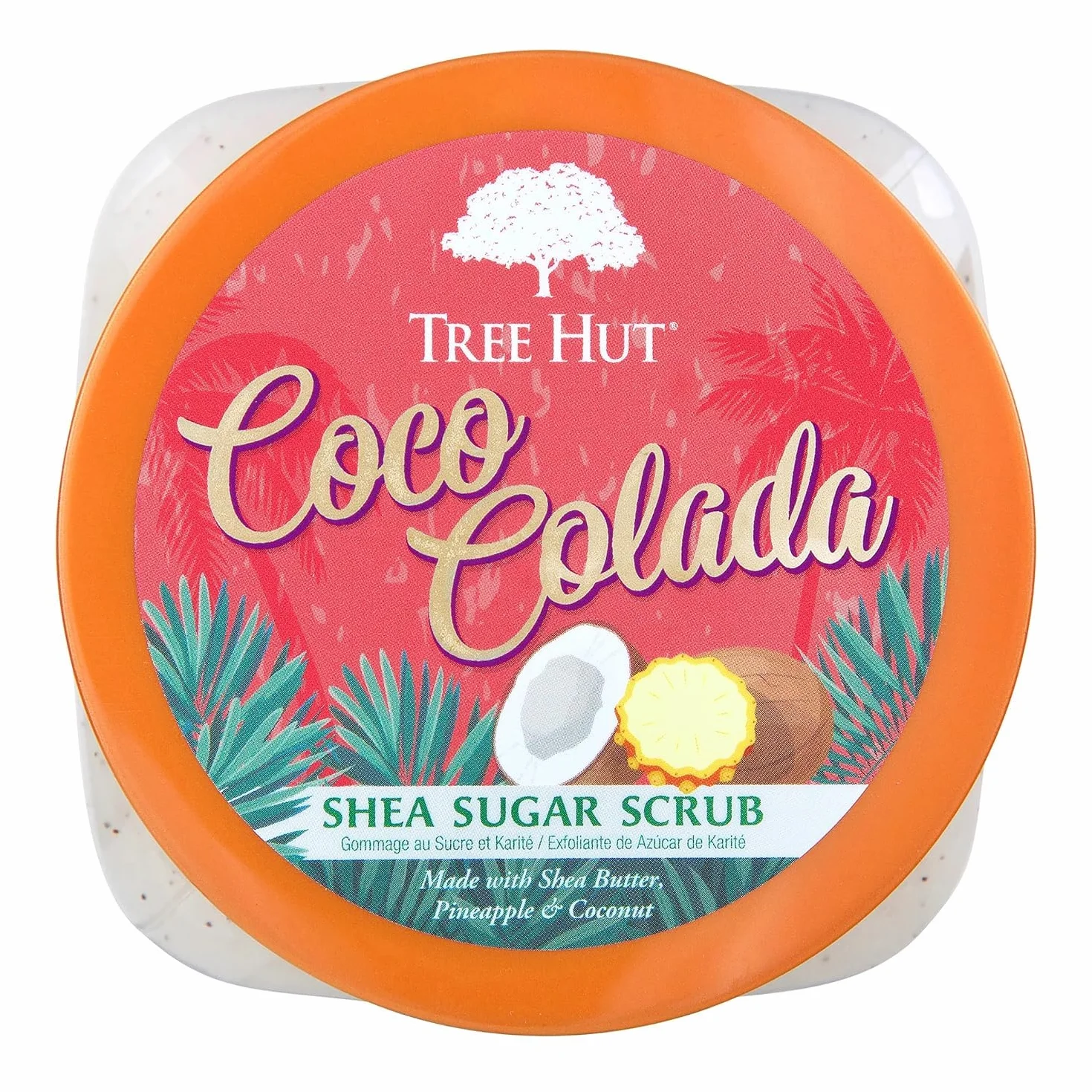 Tree Hut - Cukier Peeling do ciała - Coco Colada - Garnek 510 g - Zawiera ananas i masło shea - Pomaga przywrócić blask skóry - głęboko odżywia i zmiękcza suchą skórę