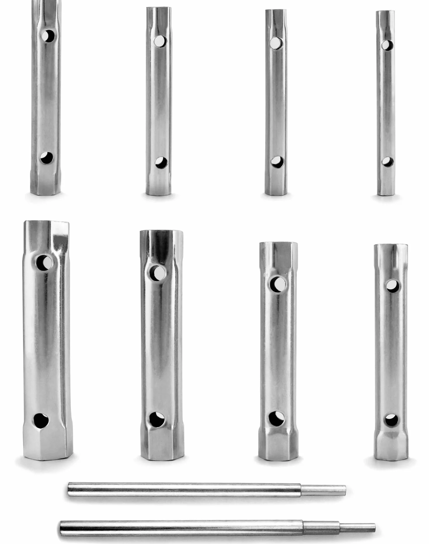 QWORK Zestaw nasadek do rur 10 szt. klucz nasadowy do świec zapłonowych 6 x 7-20 x 22 mm Metryczne