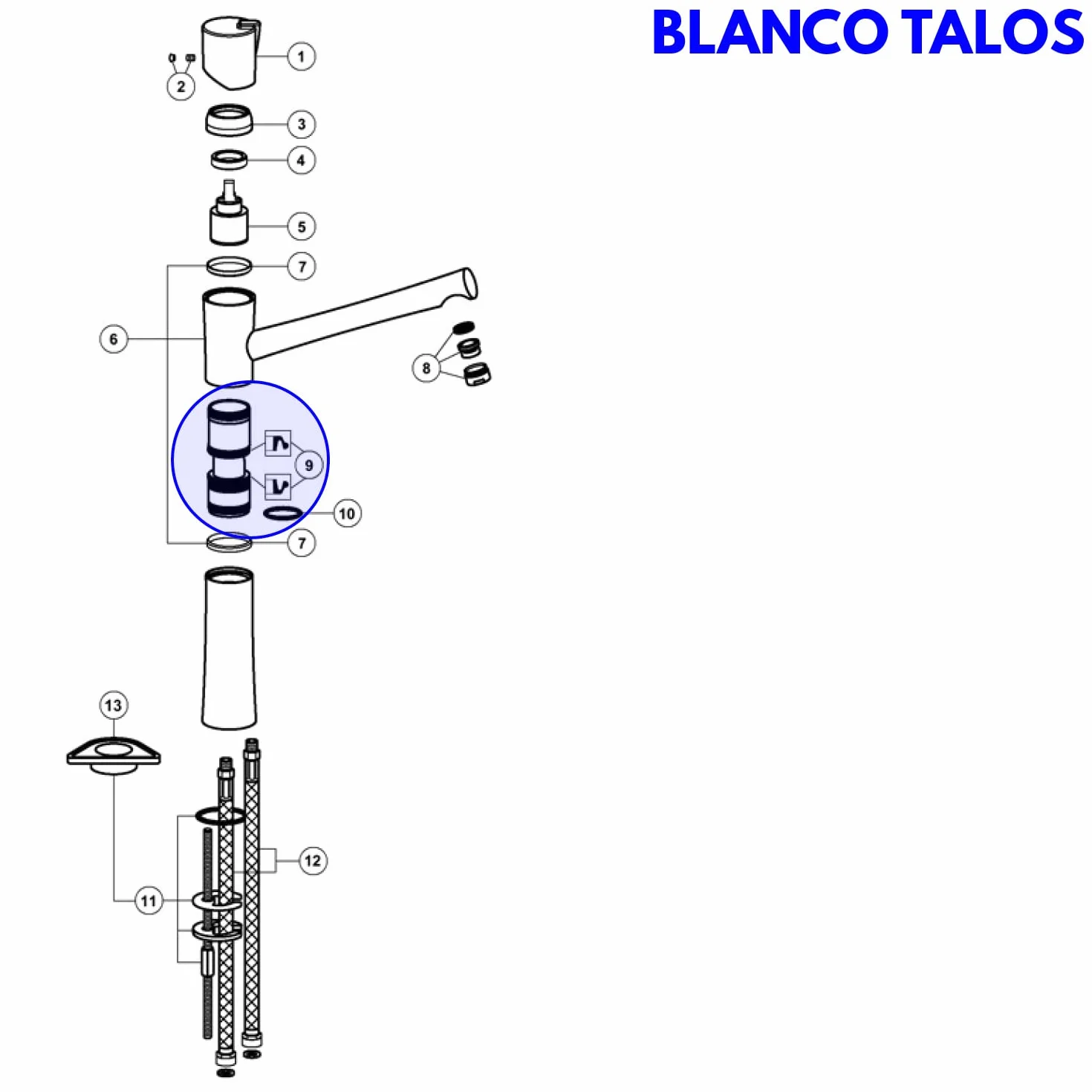 BLANCO Uszczelki korpusu 2 sztuki NF 128600 do armatury ALTA LINEE TALOS