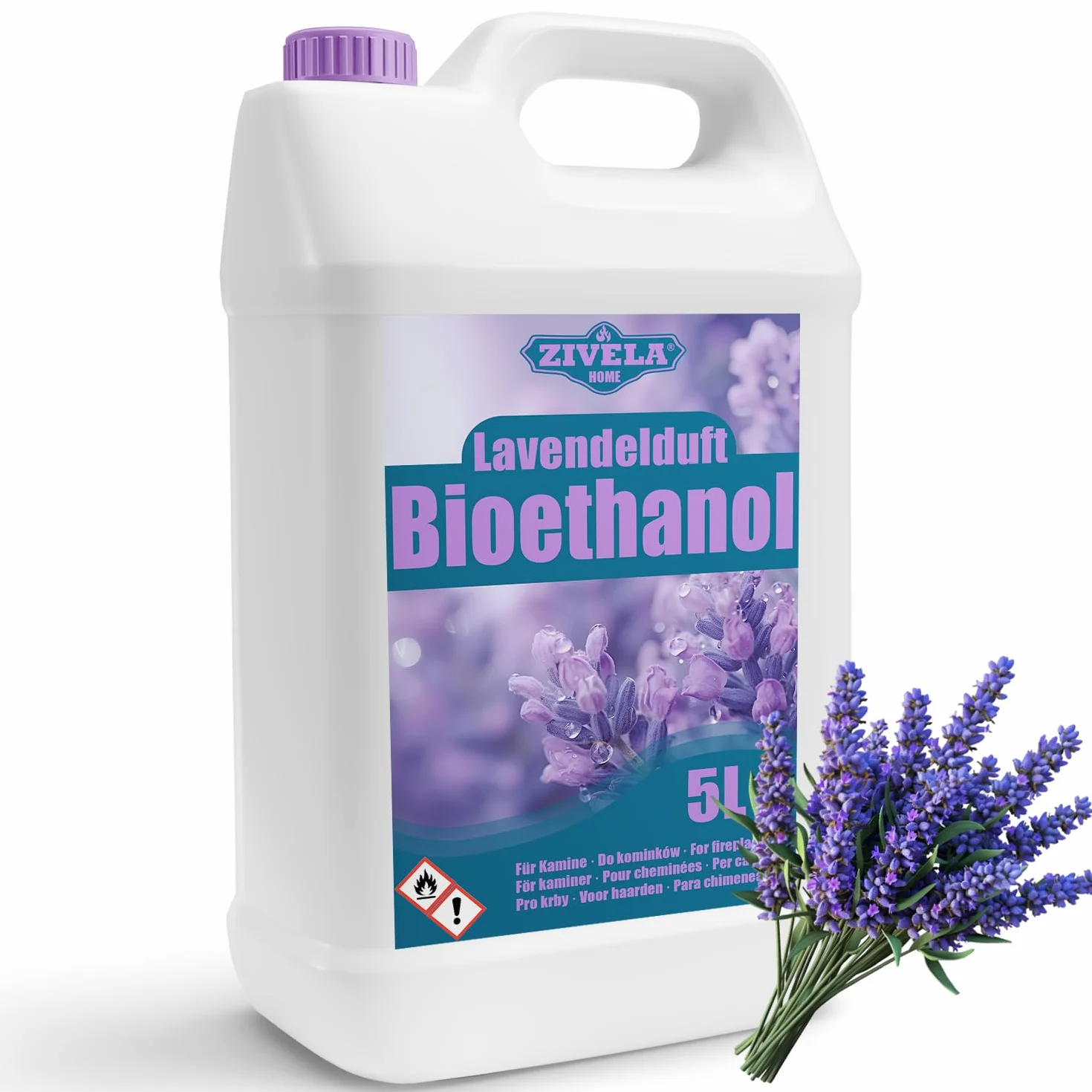 Bioetanol 96,6% 5 l zapach lawendy do kominka