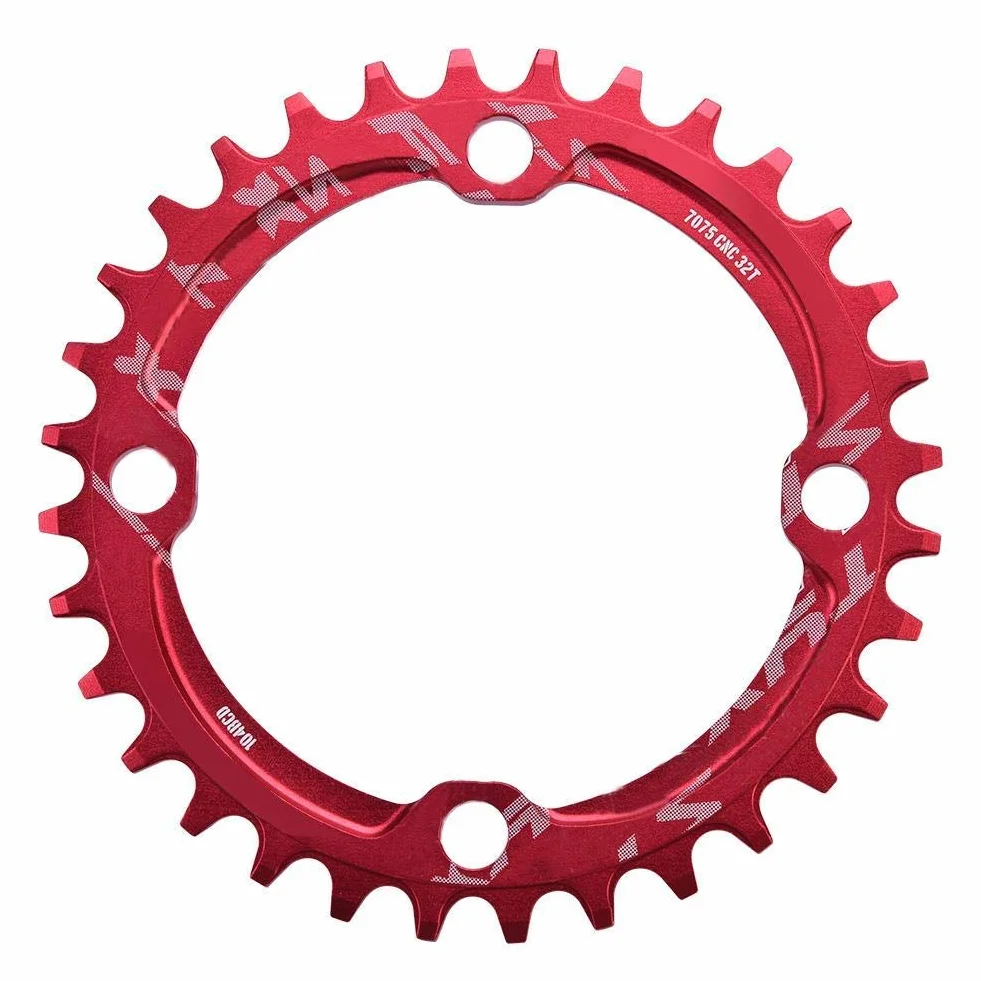 Alomejor Pierścień do łańcucha rowerowego 32/34/36/38T BCD 104 rower górski stal pojedyncza korba łańcuch pierścień części naprawcze do jazdy na świeżym powietrzu (36-czerwony)