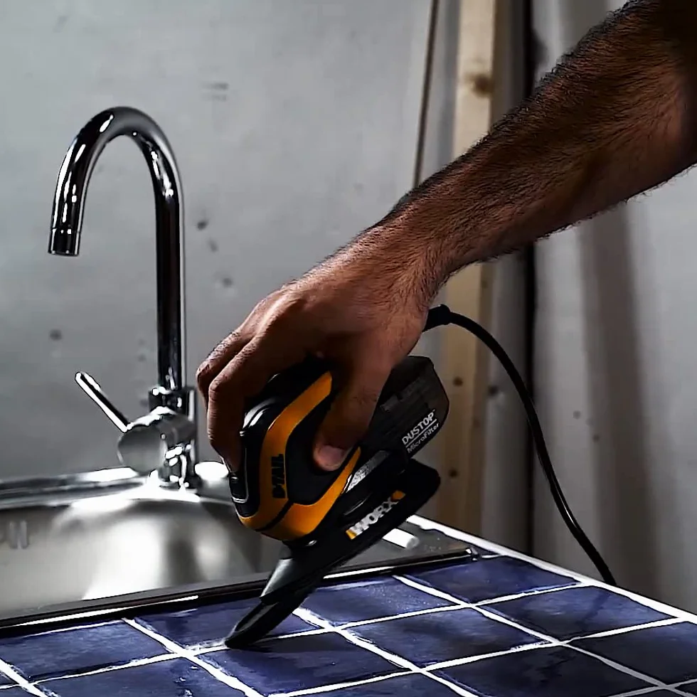 WORX WX648 szlifierka 65 W 230 V ergonomiczna ręczna Duststop mikrofiltr