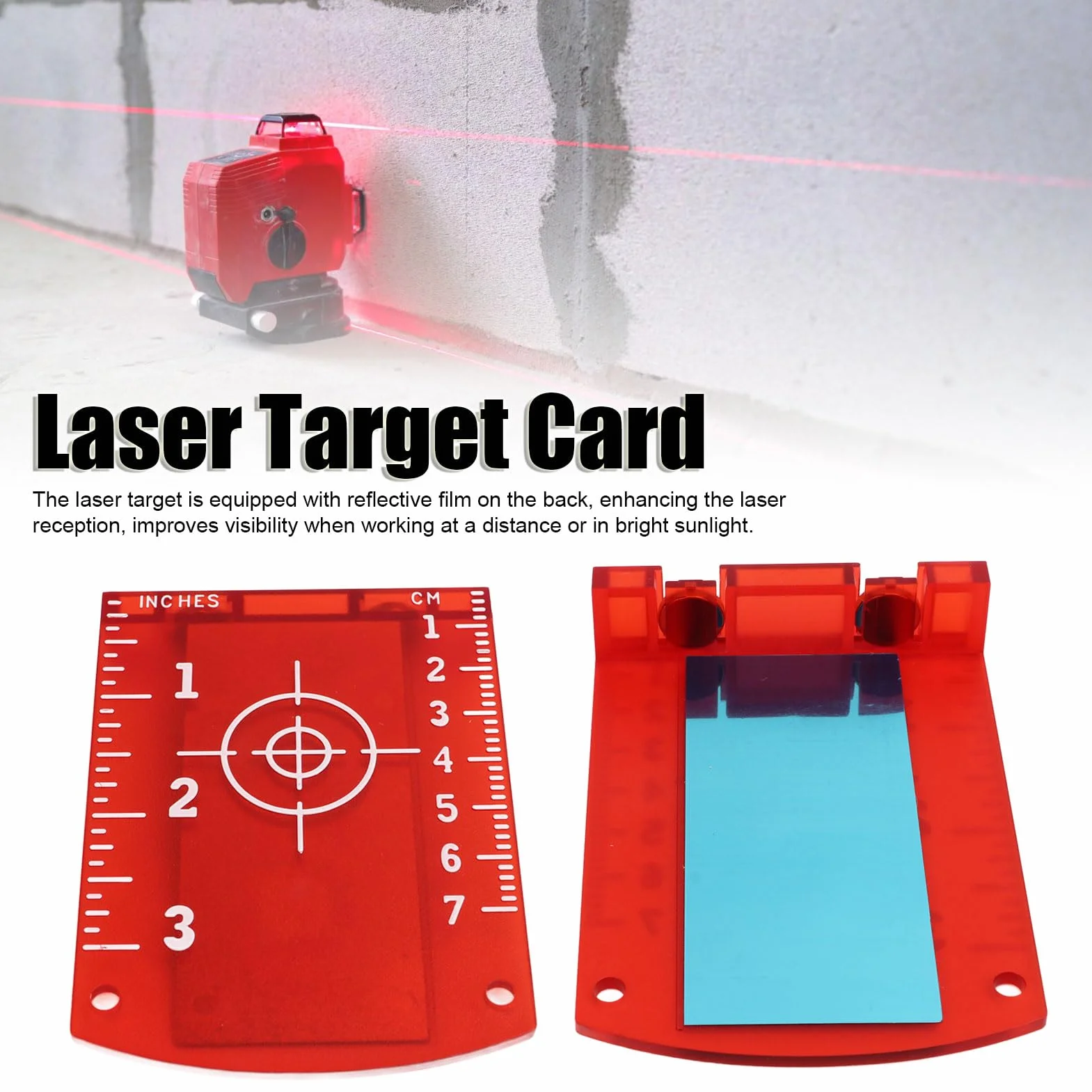 2 szt. Target Laserowy, Magnetyczne Docelowe Podłogowy, Płyta Karty, ABS Engineering Plastikowa Płyta Docelowa Laserowa o Wysokiej Widoczności