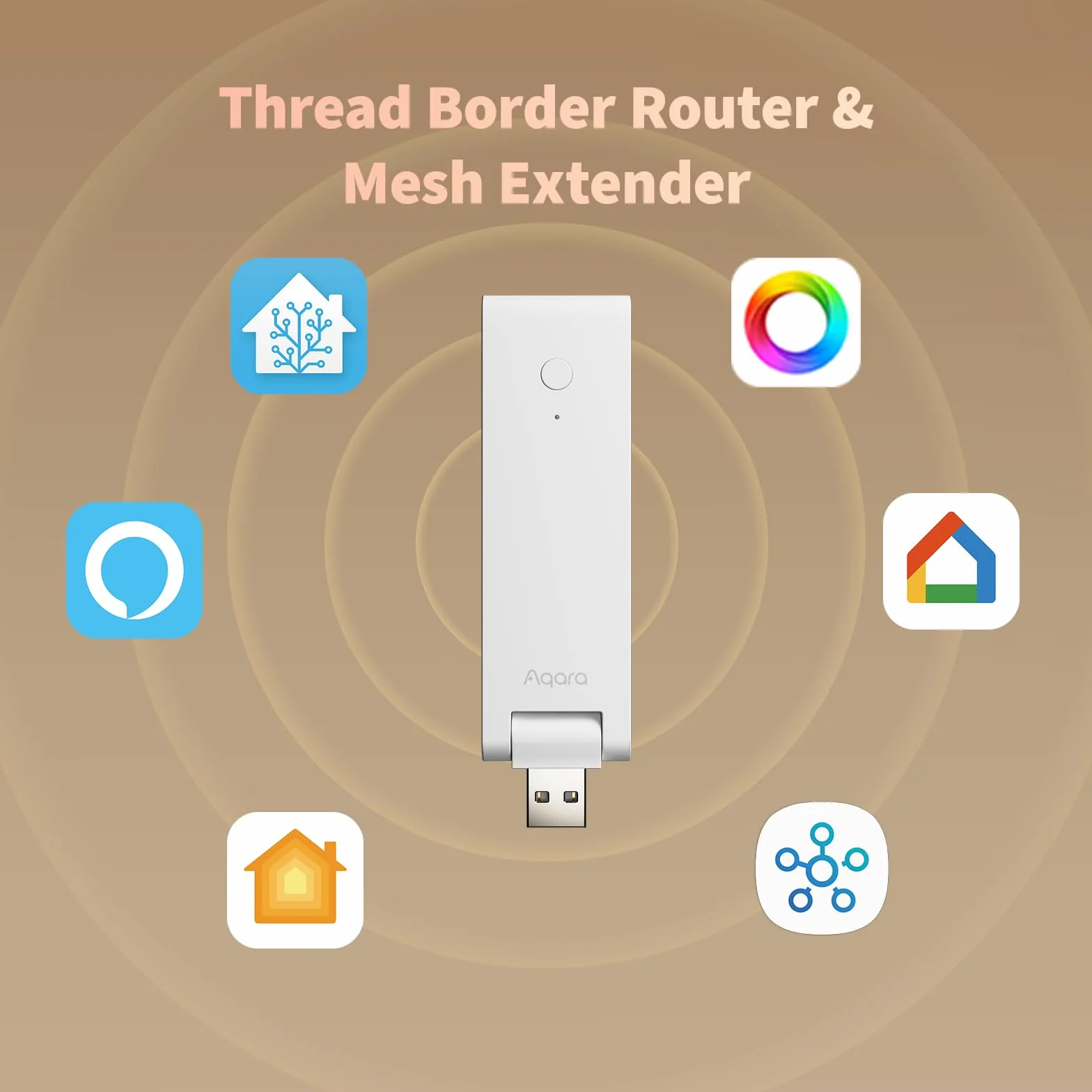 Aqara Smart Bramka M100 Kontroler Matter Router Graniczny Thread Zigbee Wi-Fi Alexa Apple Home Google SmartThings IFTTT Home Assistant