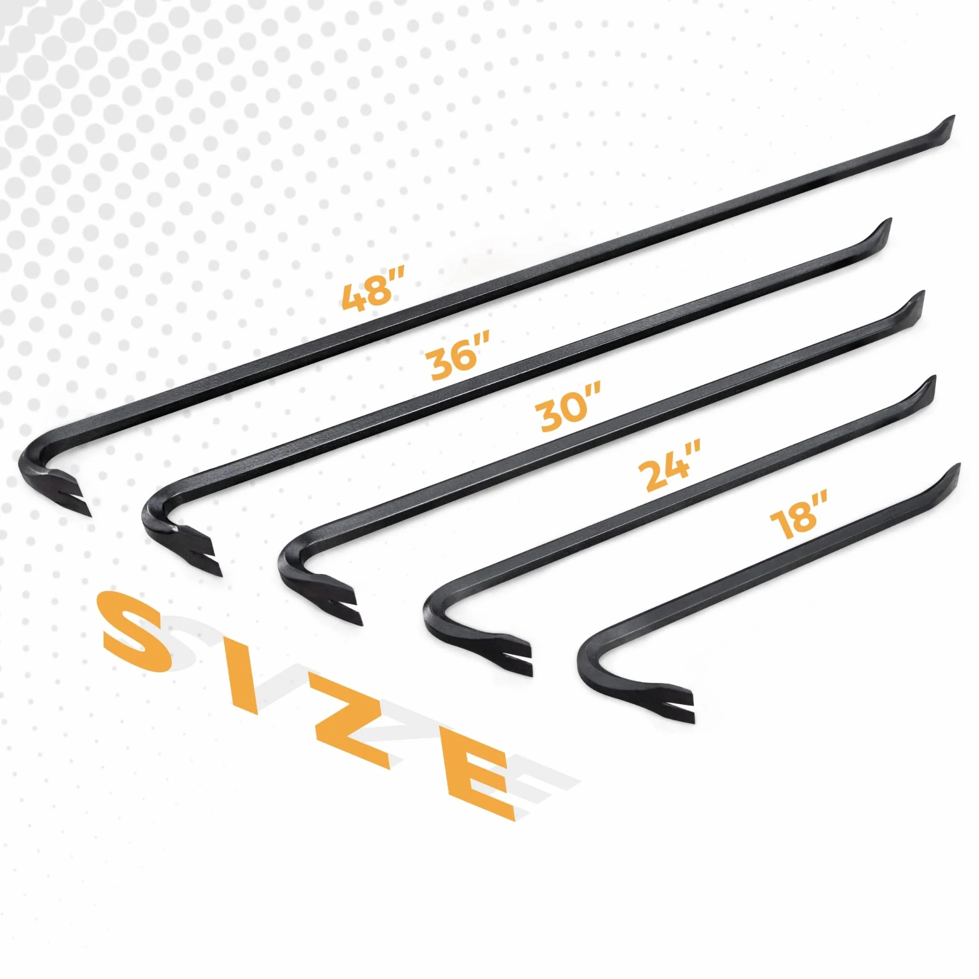 Olympia Tools Łom ze ściętym końcem w kształcie dłuta 45 cm z kutej stali węglowej