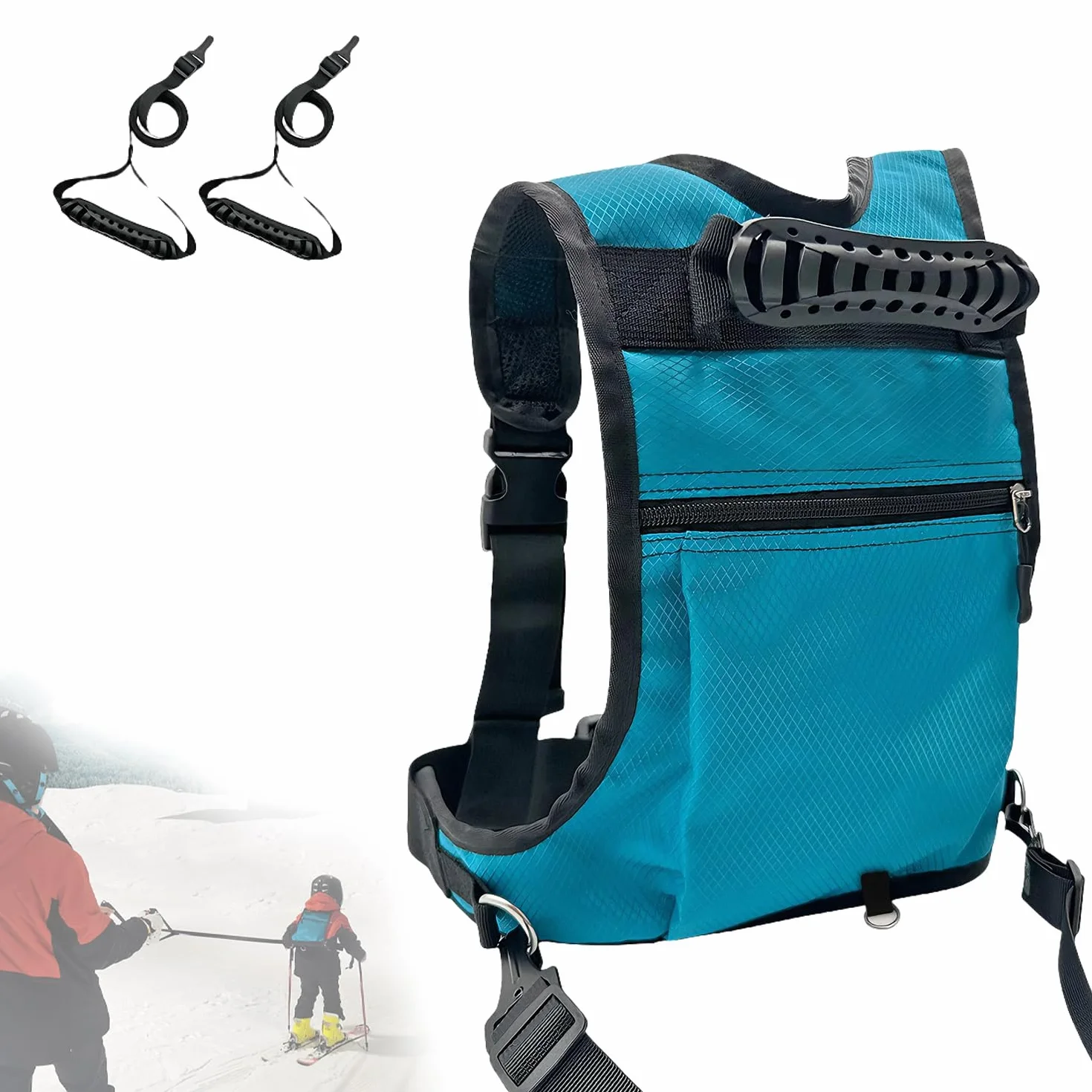 Zawór treningowy dla dzieci, uprząż snowboardowa z regulowanym sznurkiem, jazda na nartach, łyżwach, trening 30-80 cm, uprząż dla początkujących dla dzieci