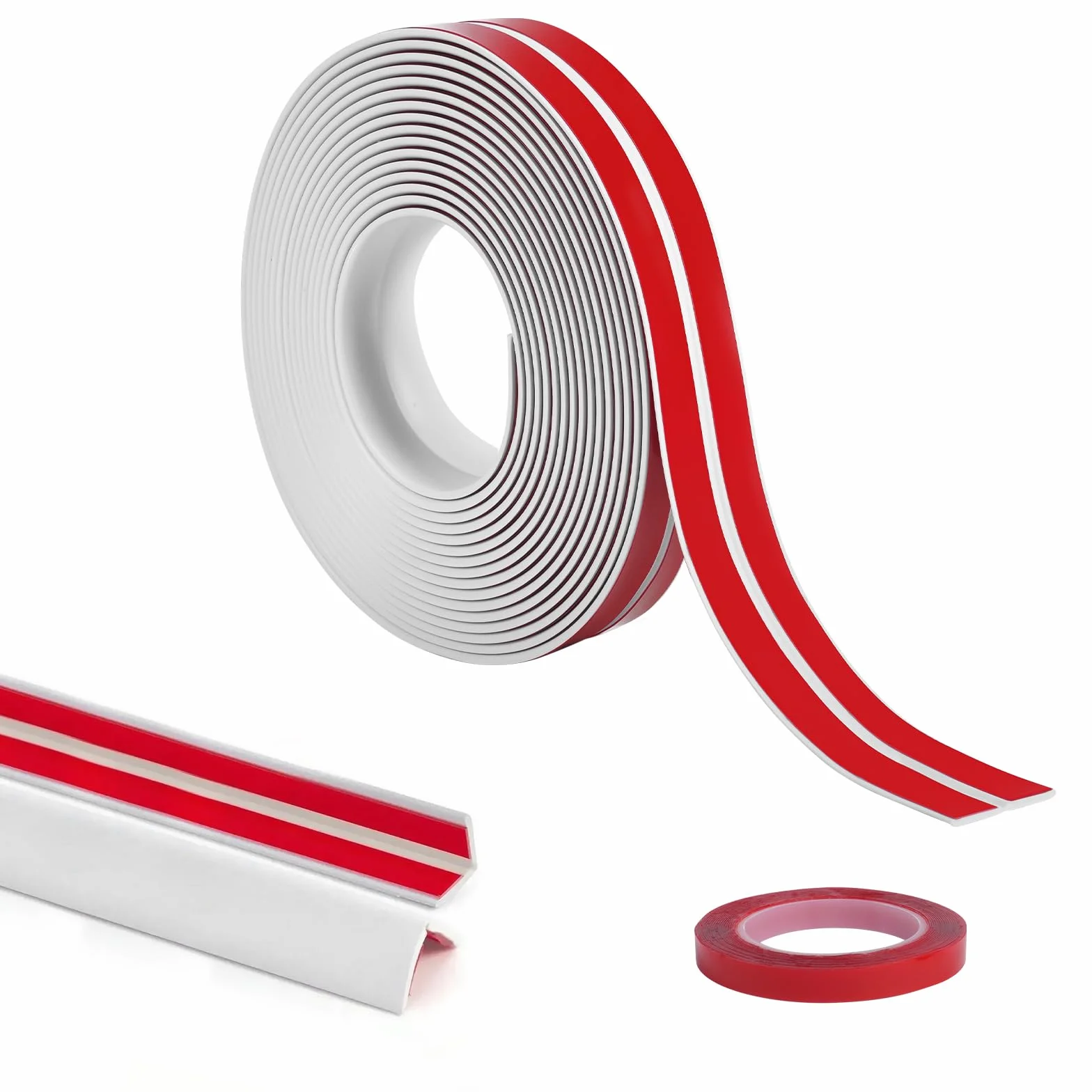 Flintronic Samoprzylepna Miękka Listwa Przypodłogowa PVC 20 mm 6M Składana Wodoodporna Dekoracyjna