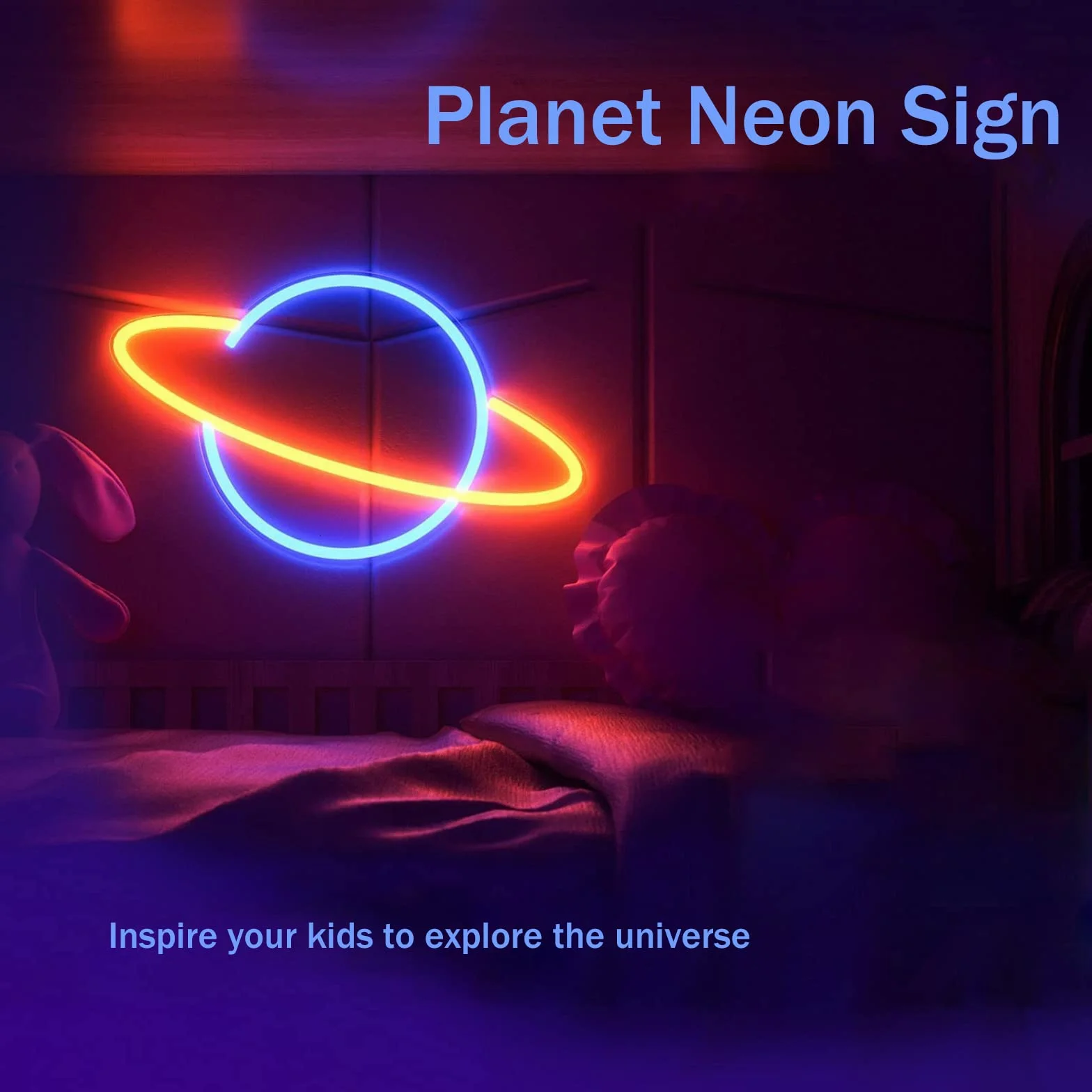 Neonowy LED, kinkiet ścienny, oświetlenie bateryjne lub USB, akrylowe neonowe światła do sypialni, pokoju dziecięcego, salonu, baru, na imprezę, Boże Narodzenie, ślub