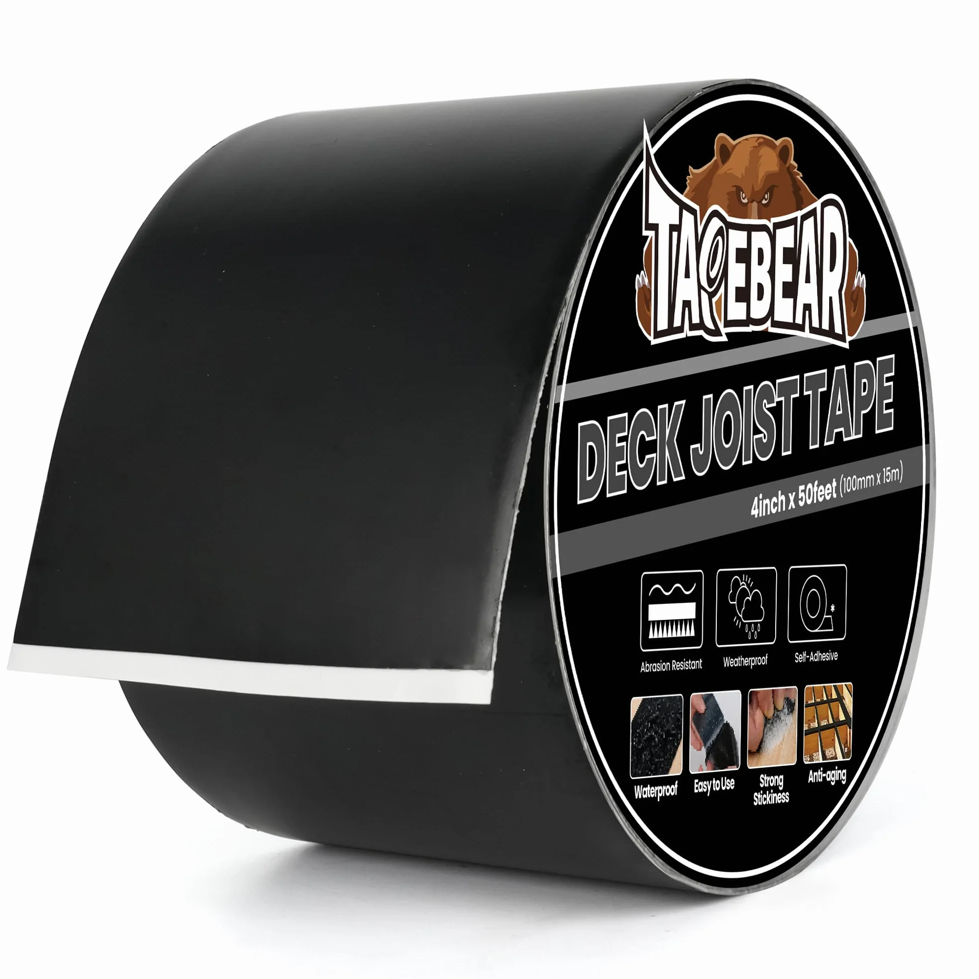 TAPEBEAR Taśma legarowa 100 mm x 15 m butylowa wodoodporna antykorozyjna